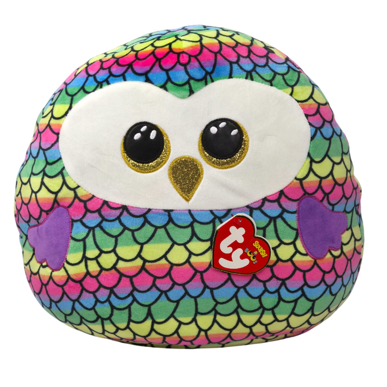 Мягкая игрушка TY Squish-A-Boos сова Owen, 35 см