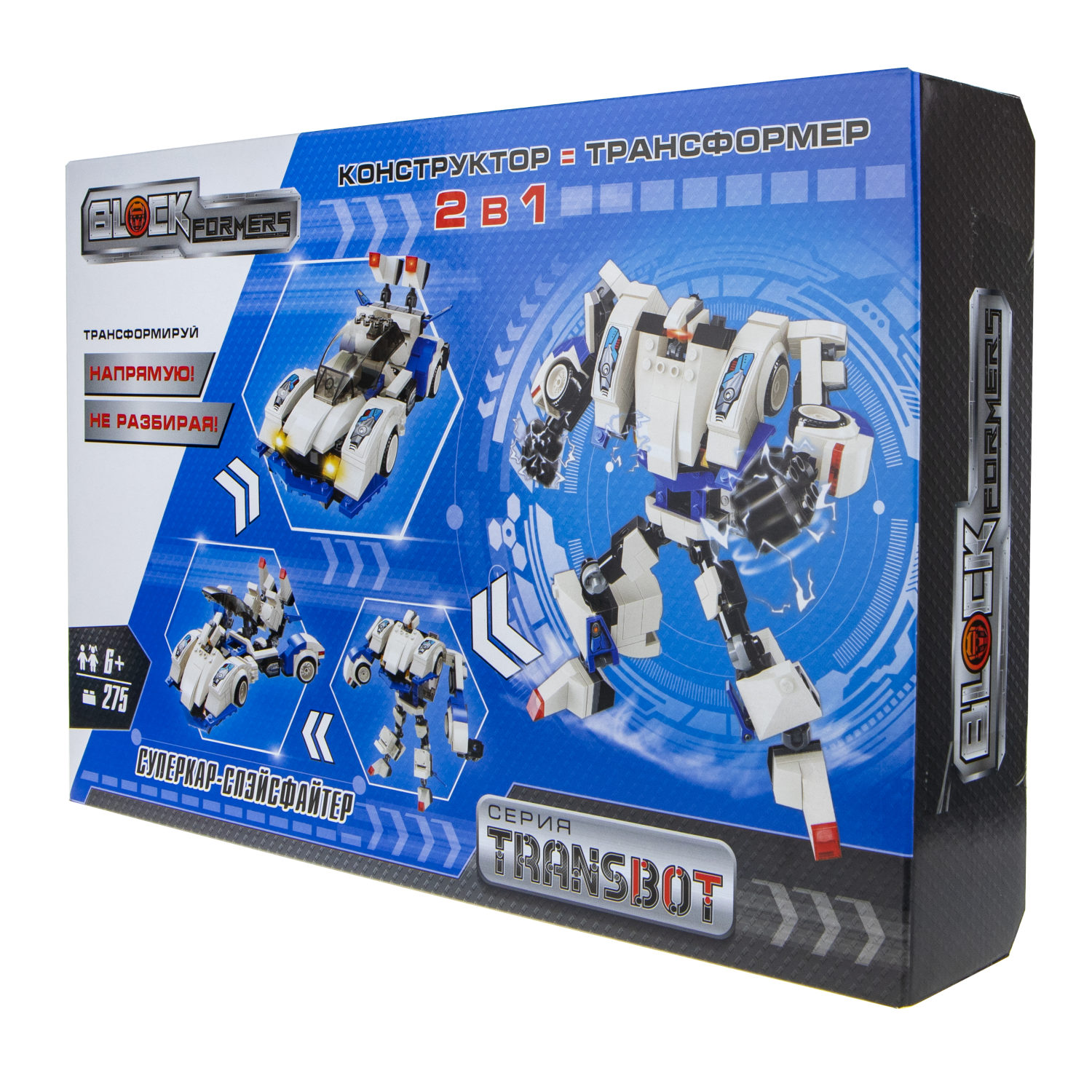 Конструктор 1TOY Blockformers Transbot "Суперкар-Спэйсфайтер"