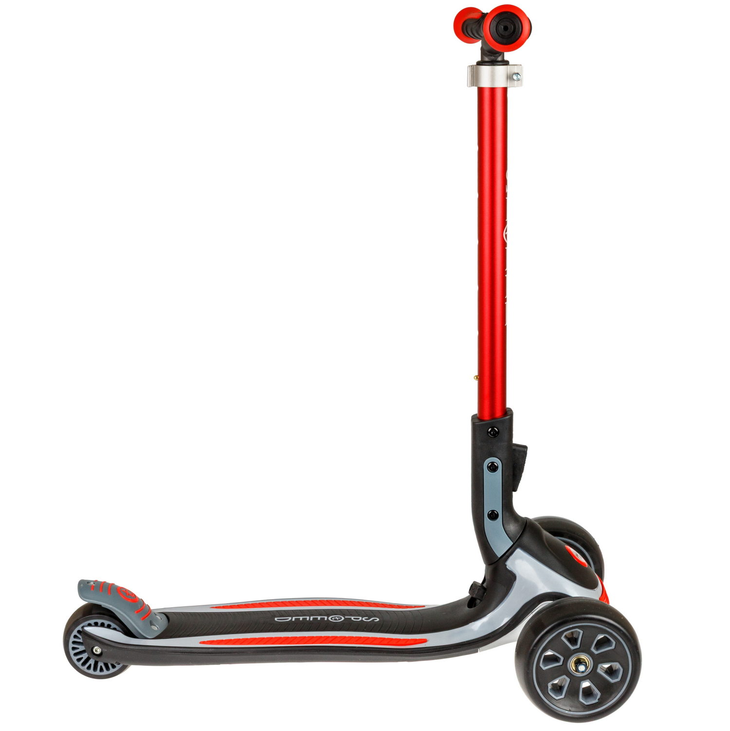 Самокат Top Gear, упр. накл., 3-х кол. PU 2*110/80 мм, складной, регулировка высоты руля, 63*30*102 см, TPR грипсы, черно-красный