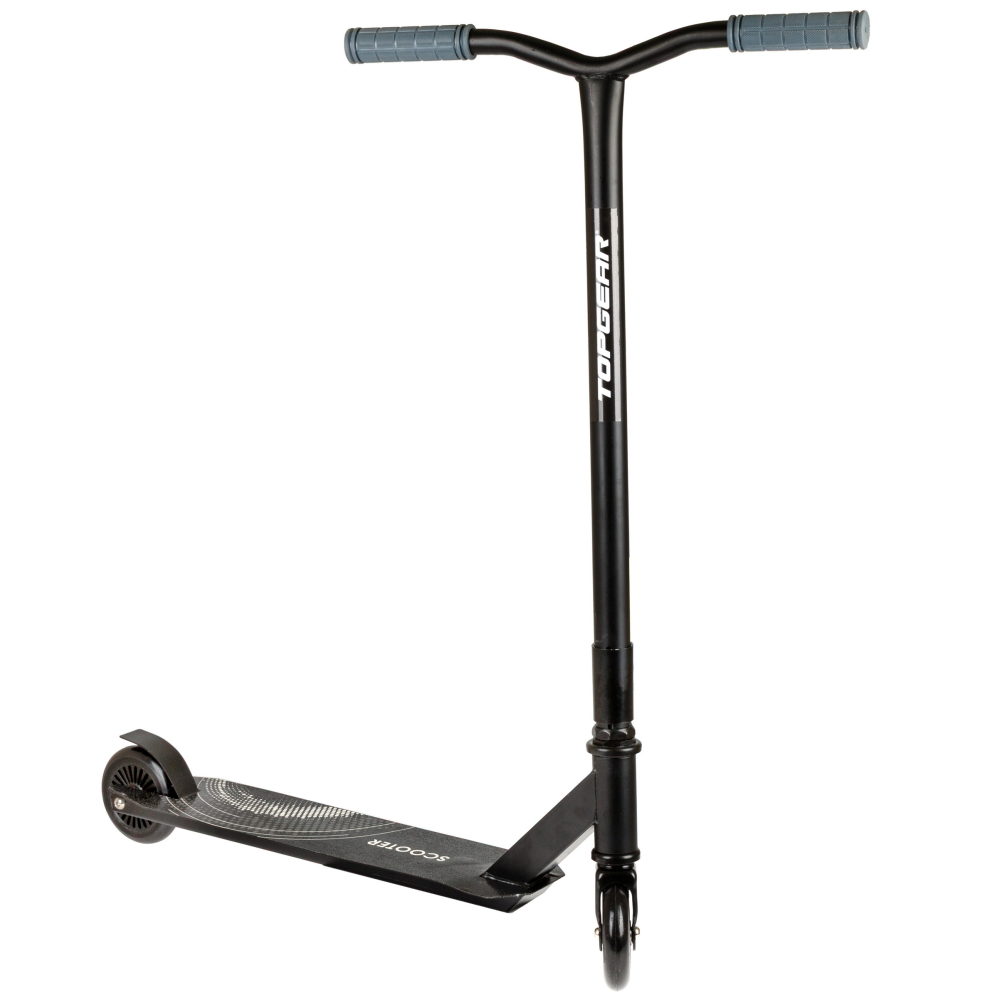 Самокат трюковый Topgear, 2-х кол. PU 2х100 мм, неопреновые грипсы, 65*48*79 см, до 100 кг, черно-серый