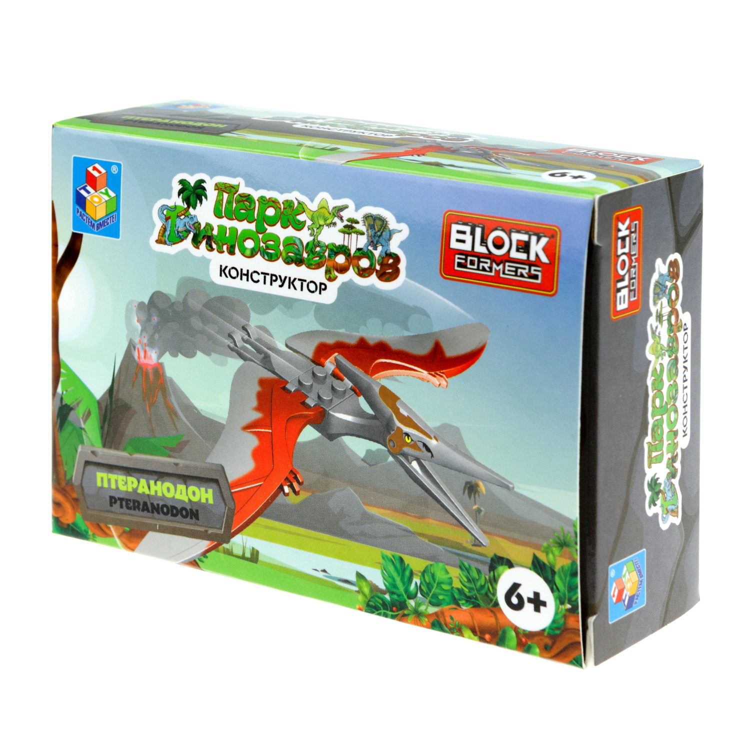 Конструктор 3д Blockformers 1TOY Парк динозавров, детский, 1 шт.