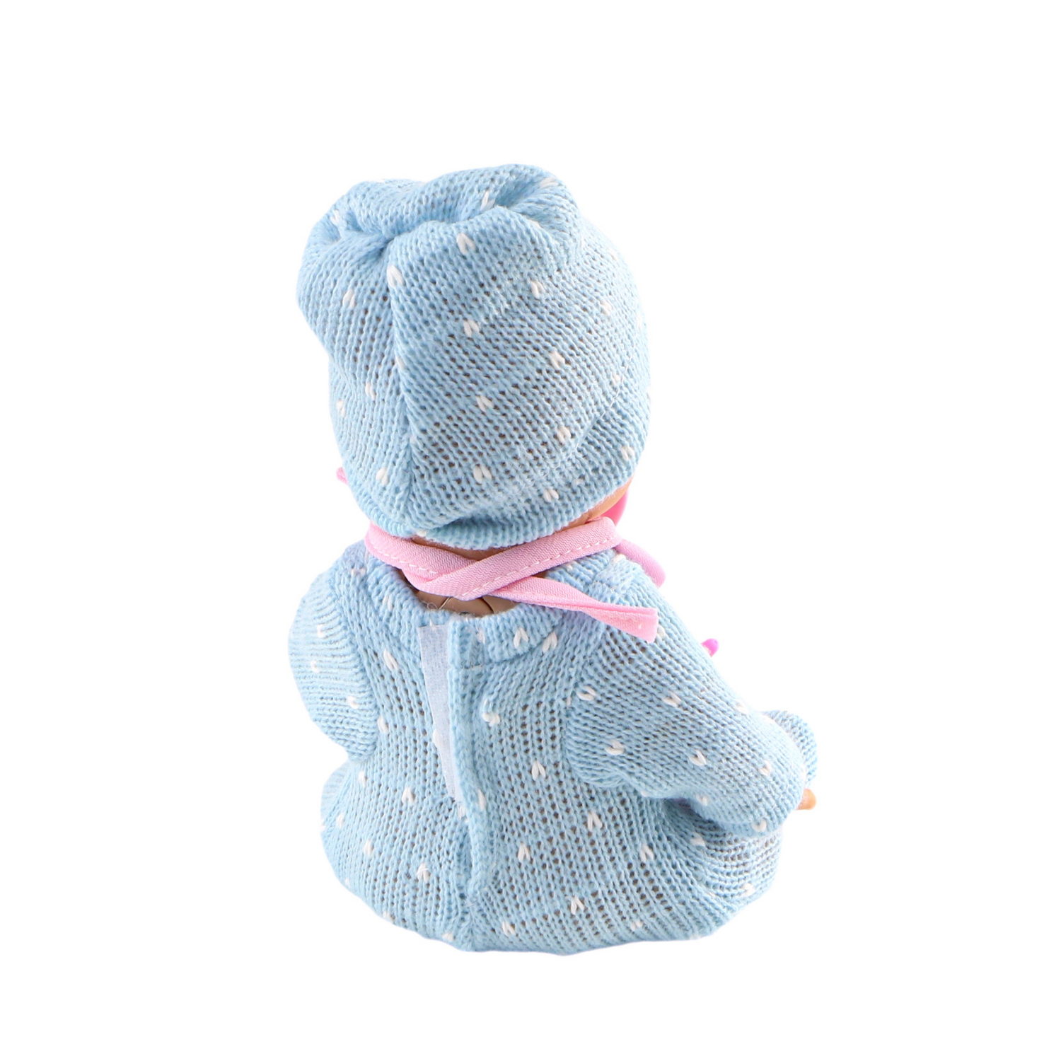 Куколка 1TOY "Baby Doll" в голубом комбинезончике и шапочке, 28см.