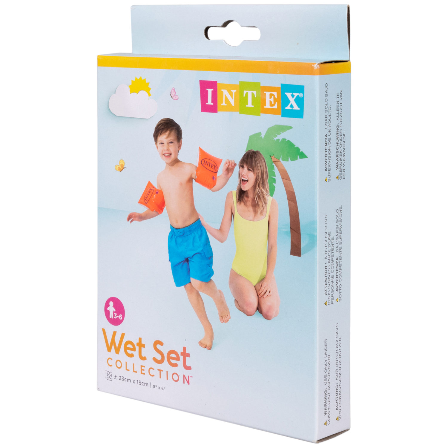 Нарукавники для плавания детские Intex Интекс надувные, 3-6 лет, для девочки и для мальчика