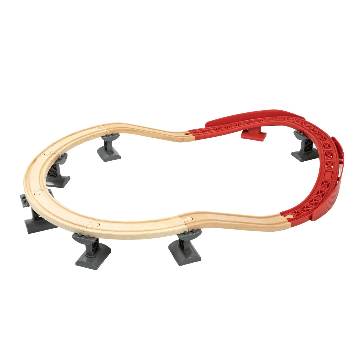 Рельсы для деревянной железной дороги BRIO Ascending Curves, 16 элементов