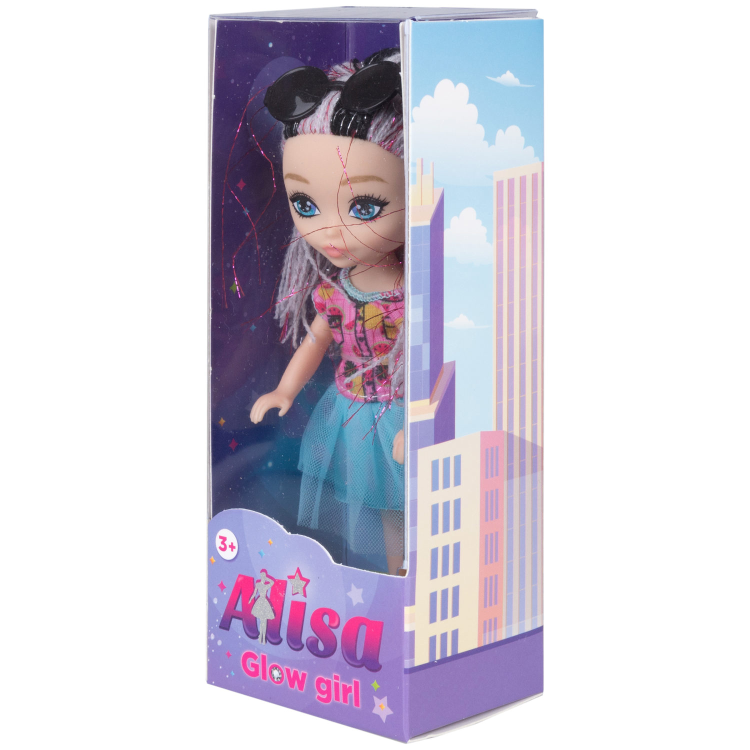 Кукла 1TOY ALISA GLOW GIRL, с яркими волосами, 15 см