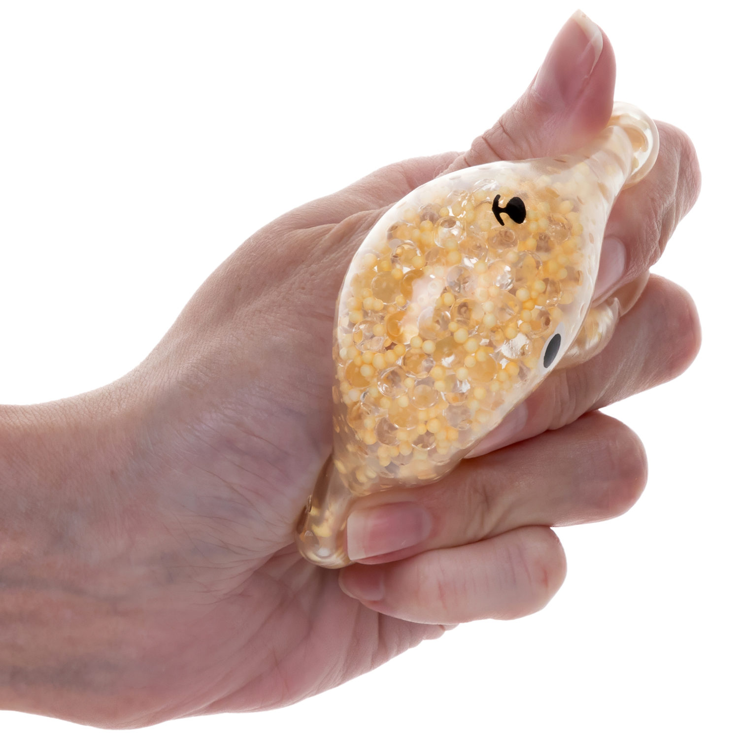 1toy Жмяка, "Медвежонок" с мелкими шариками 6х4,5х5 см, 4 вида в ассортименте