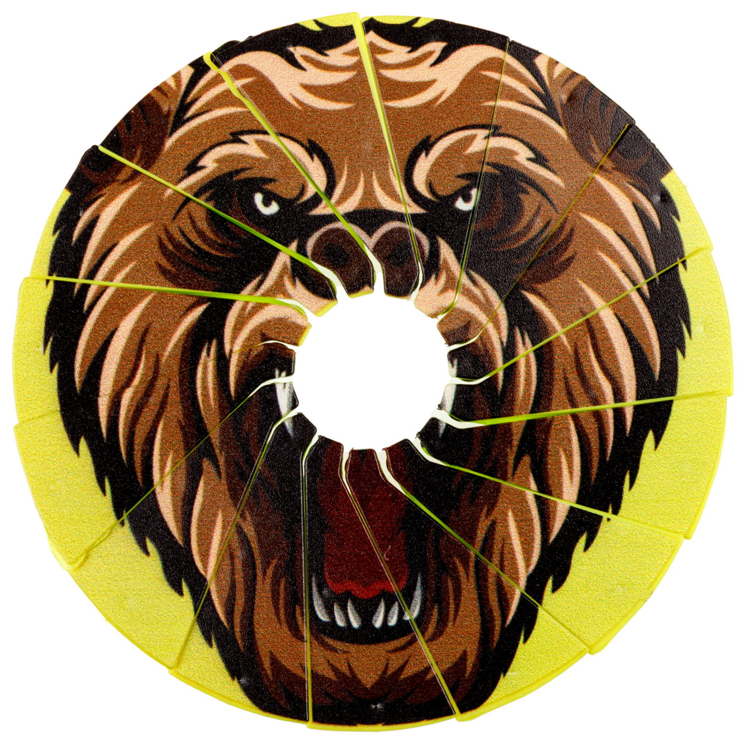 Фрисби складной 1TOY 12/25 см, с принтом, медведь