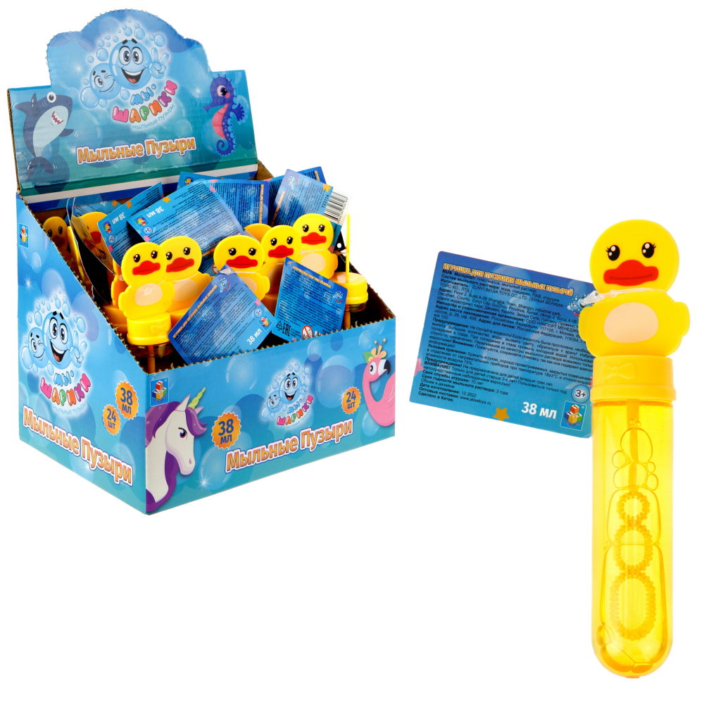 Мыльные пузыри 1TOY Мы-шарики! Утка, 38 мл