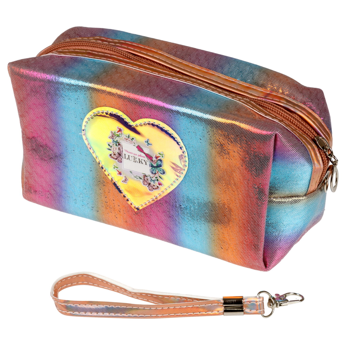 Косметичка блестящая Space Gradient, 18*10*8 см