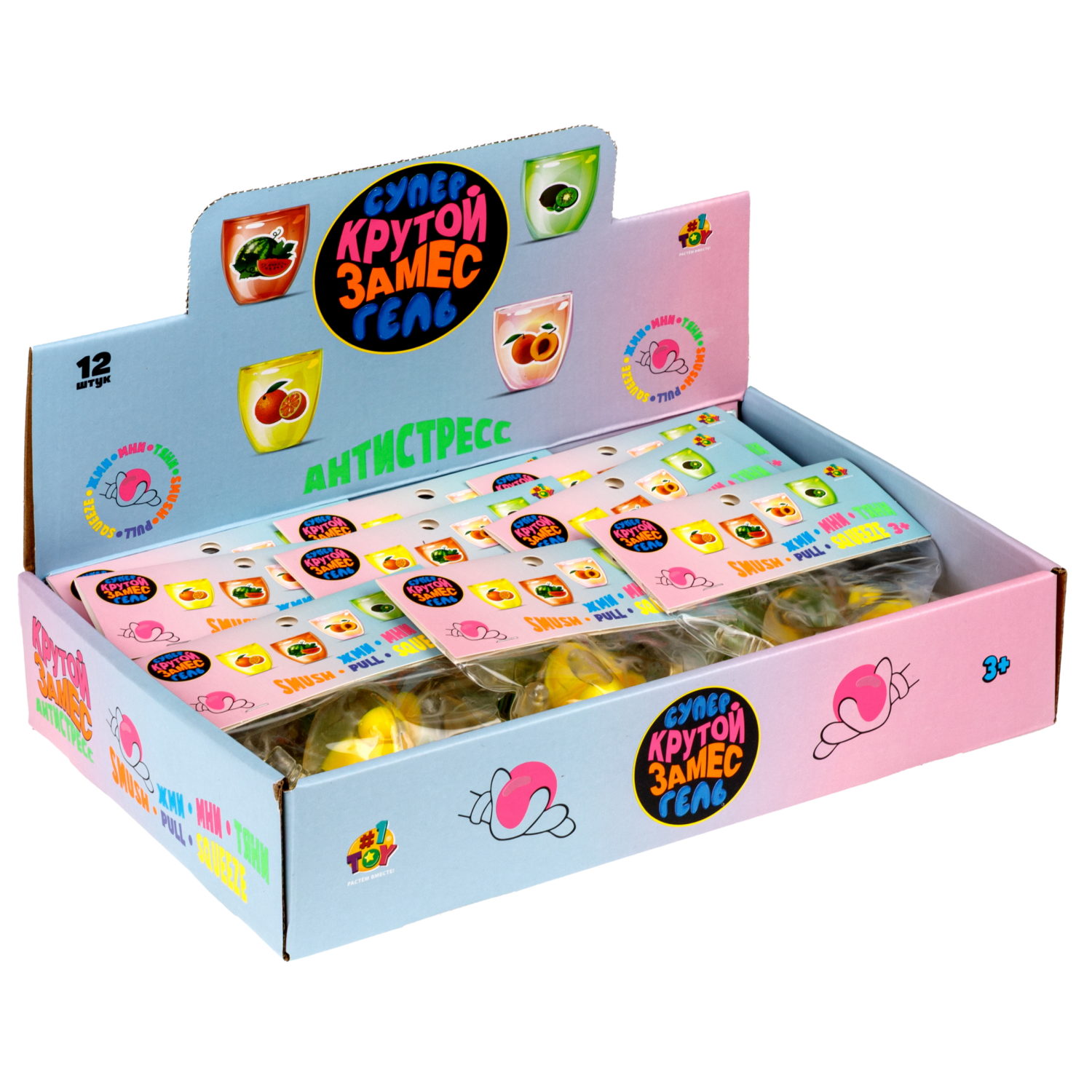 Антистресс-игрушка 1TOY Крутой замес Супергель Напитки, в ассортименте, 10,5х6х6 см
