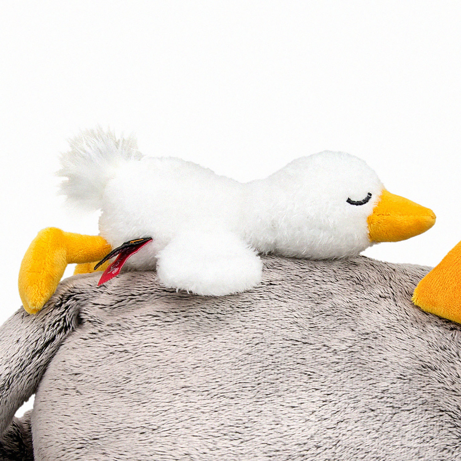 Мягкая игрушка Кот Басик сонный с Гусиком (пижамница), 50 см