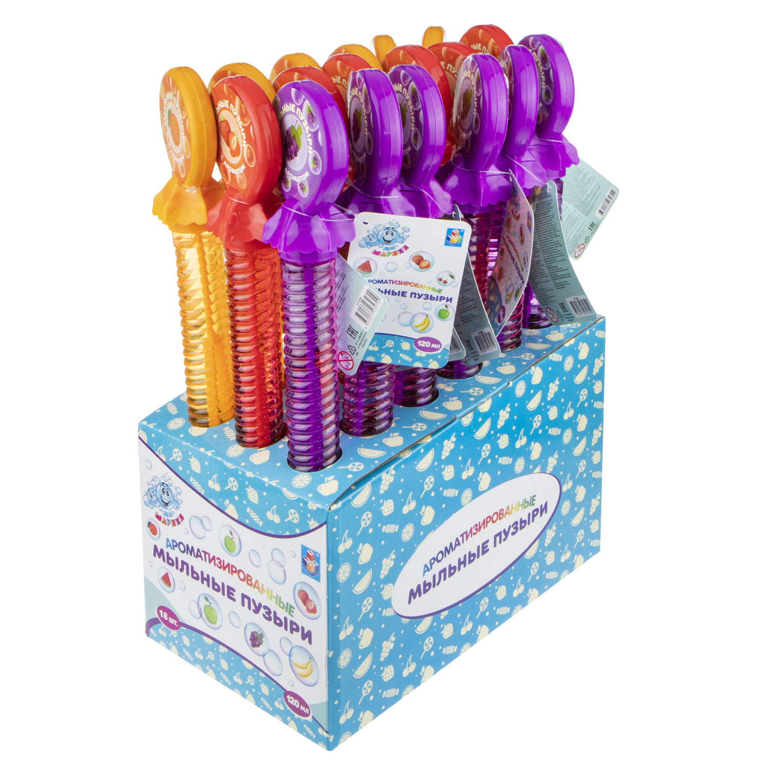 Мыльные пузыри 1TOY Мы-Шарики! Леденец, ароматизированные, 120 мл