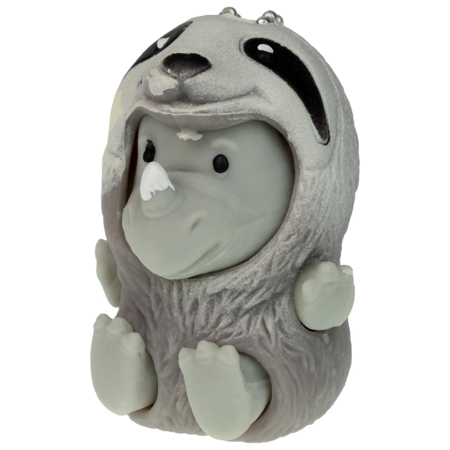 Игрушка антистресс для рук 1TOY Маскарад для зверят носорог - ленивец, мягкая, резиновая, сквиш, жмякалка, мялка, брелок детский, для взрослого