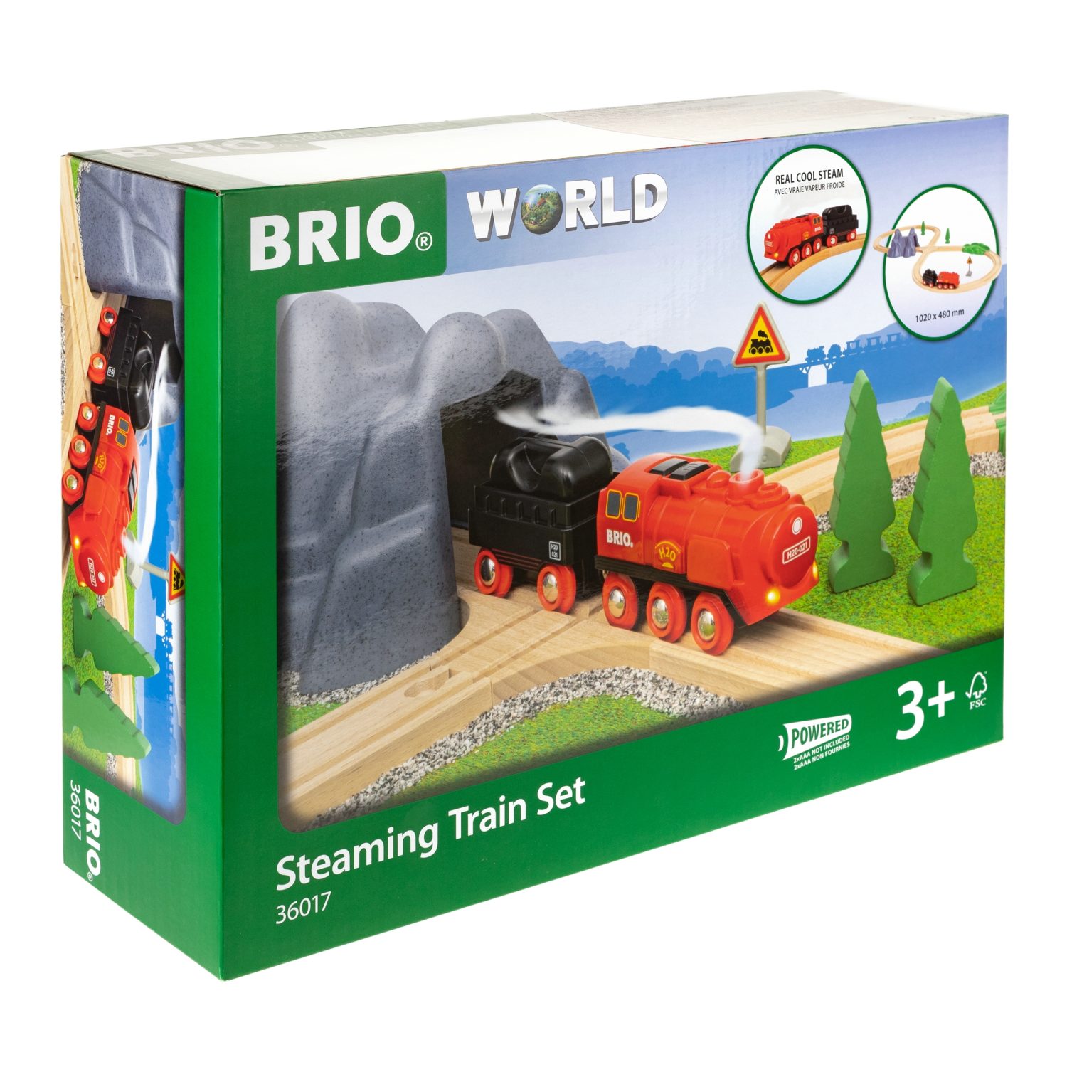 Деревянная железная дорога BRIO паровоз с функцией пара