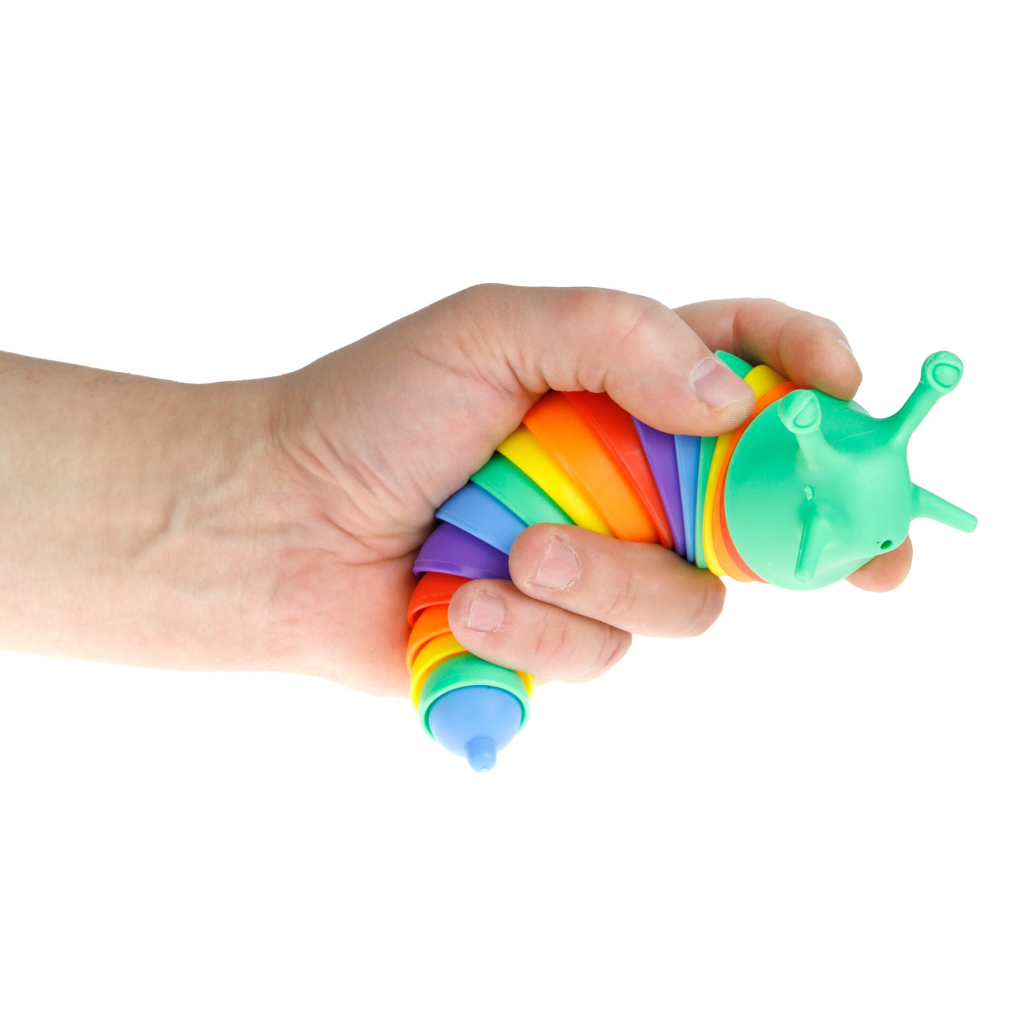 Развивающая антистресс-игрушка 1TOY Гремушка «Слизняк», 6 цветов в ассортименте