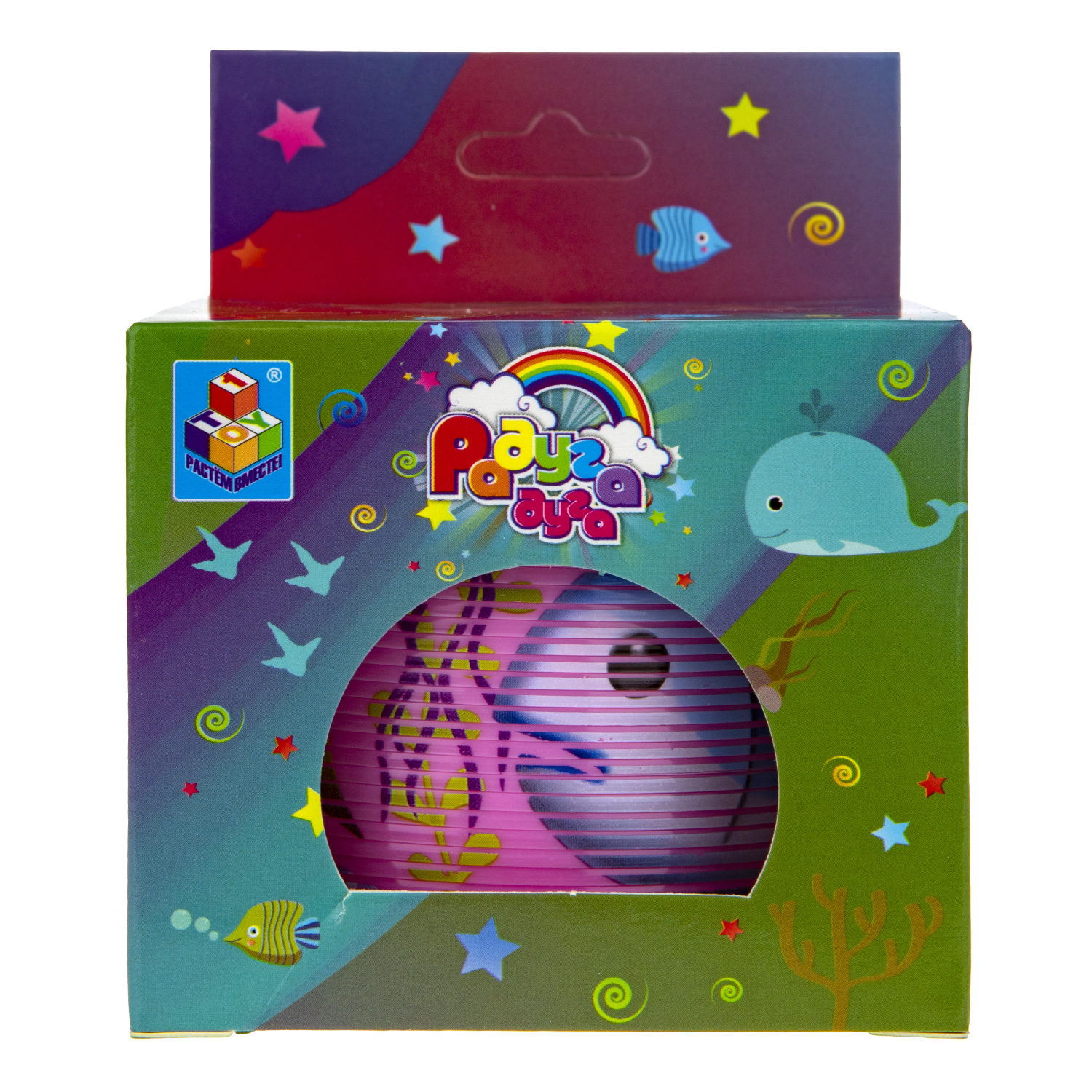 1TOY пружинка Радуга-Дуга морские обитатели, 4 вида в ассортименте