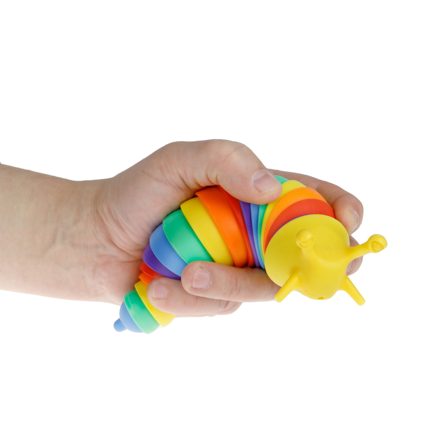 Развивающая антистресс-игрушка 1TOY Гремушка «Слизняк», 6 цветов в ассортименте