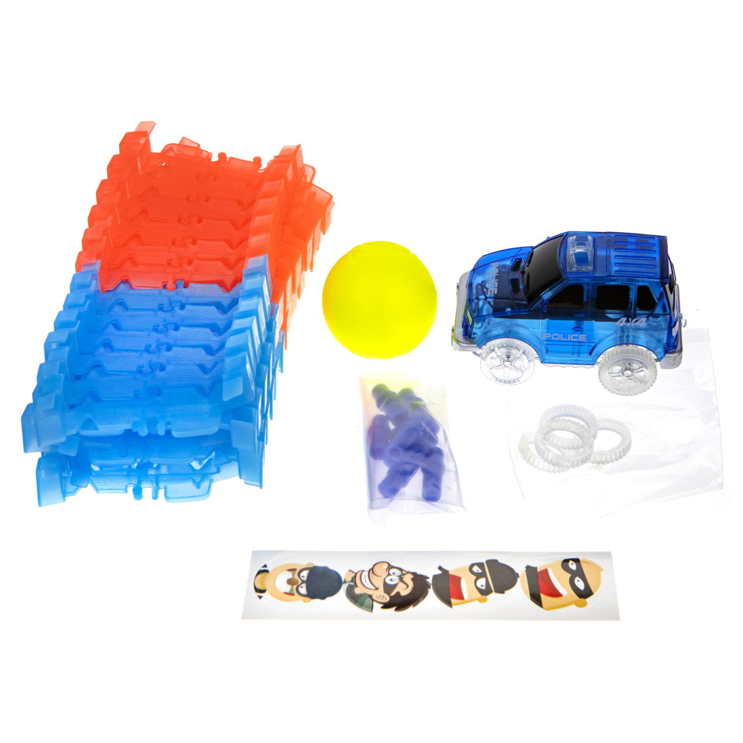 Автотрек 1TOY «Полицейский участок», гибкий трек с машинкой