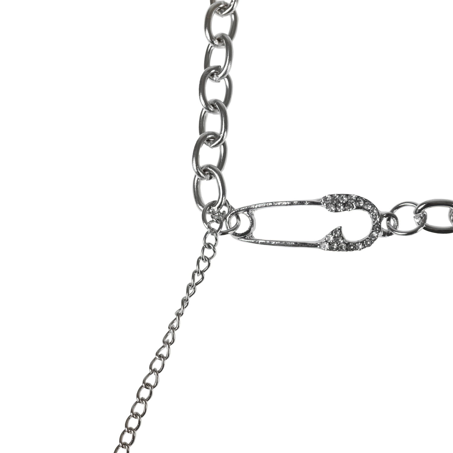 Цепь двойная Lukky Fashion "Булавка", серебряного цвета