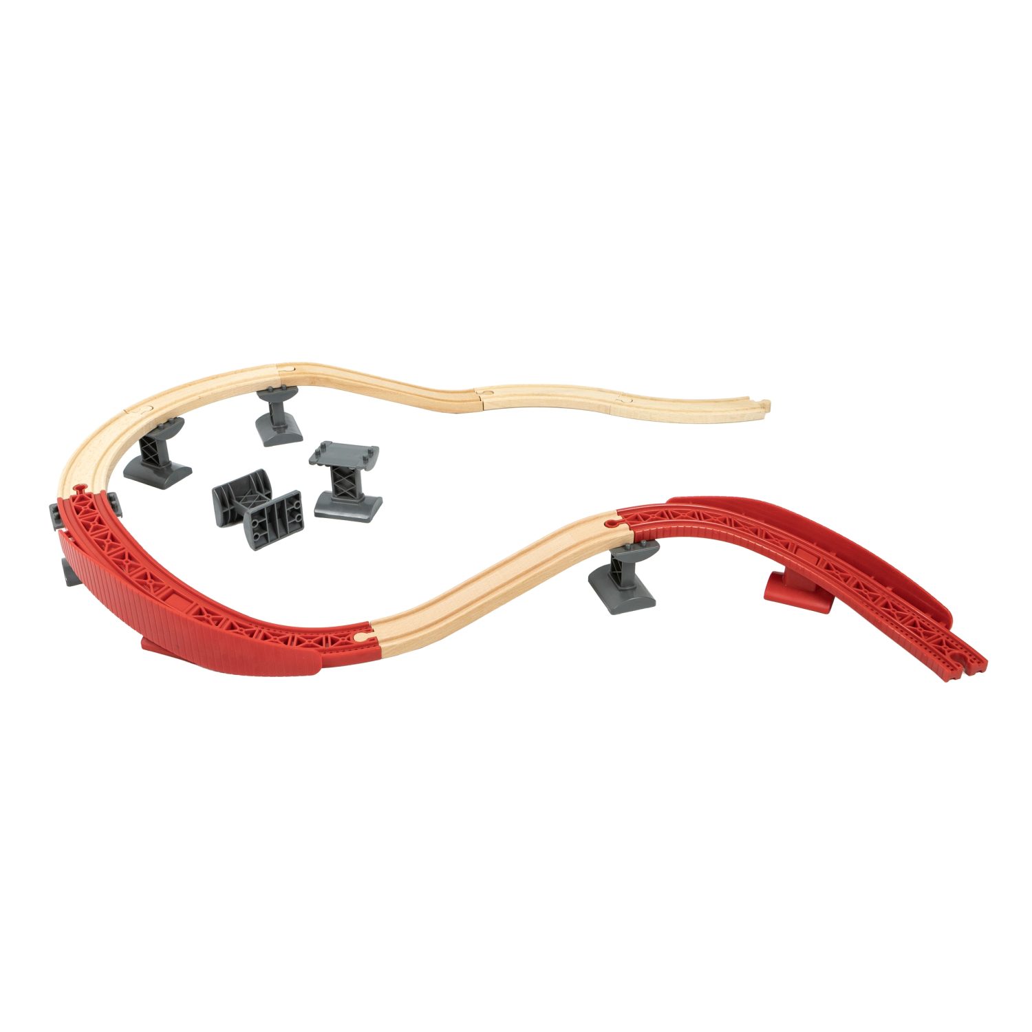 Рельсы для деревянной железной дороги BRIO Ascending Curves, 16 элементов