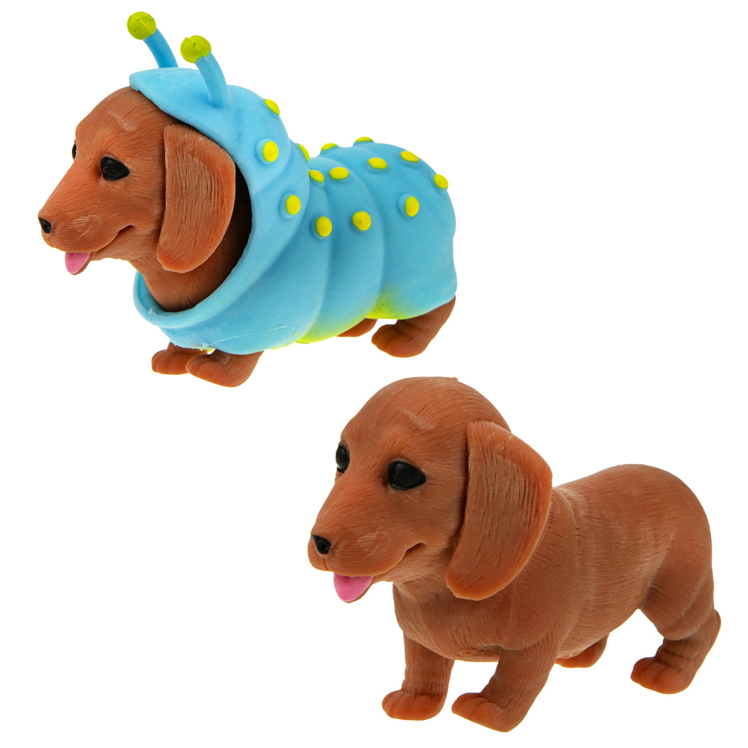 Антистресс игрушка 1TOY Прокачка для собачки, тянущиеся собачки в костюмчиках, 12 видов, пакет с окном