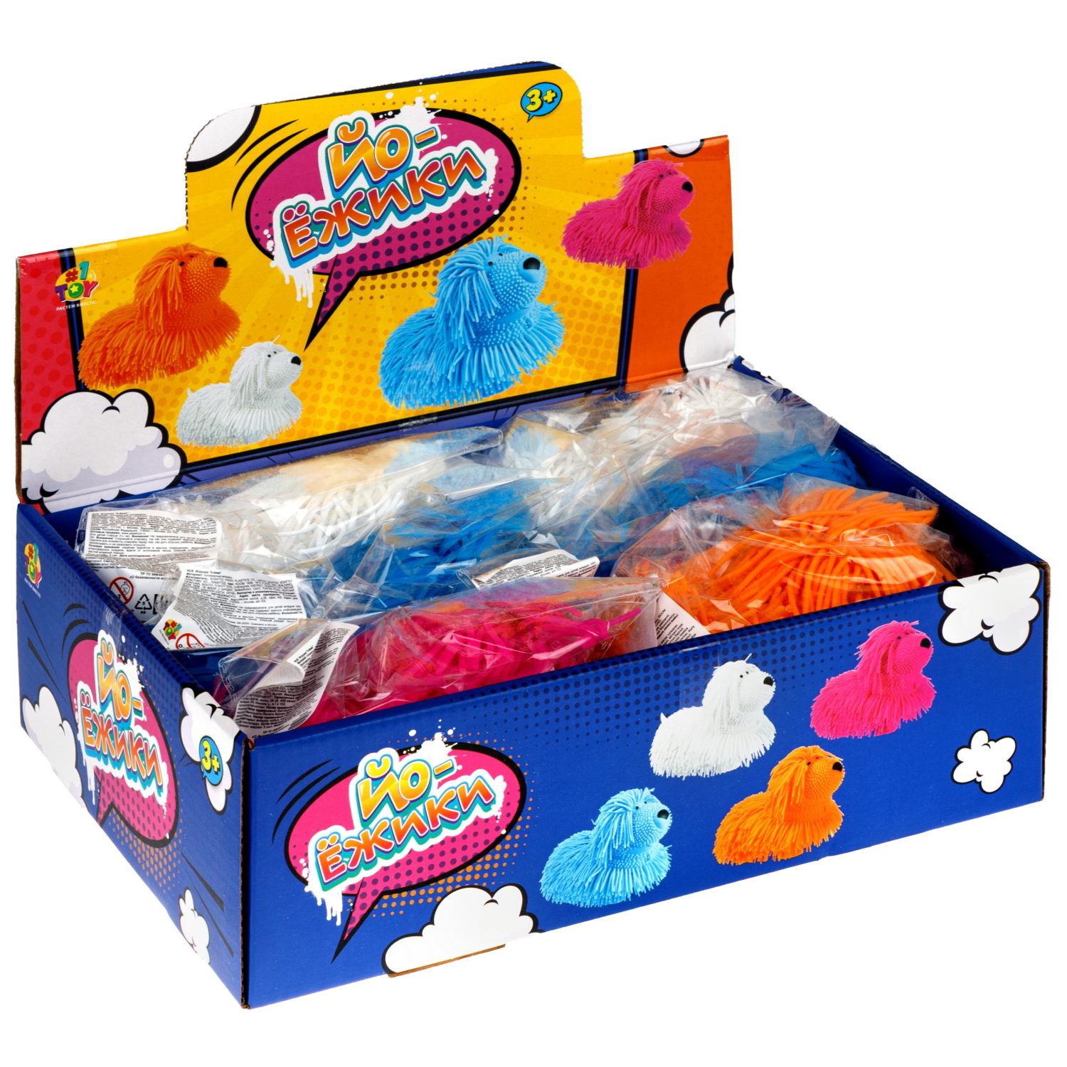 Антистресс-игрушка 1TOY Йо-Ёжики, Собака, 17 см, в ассортименте