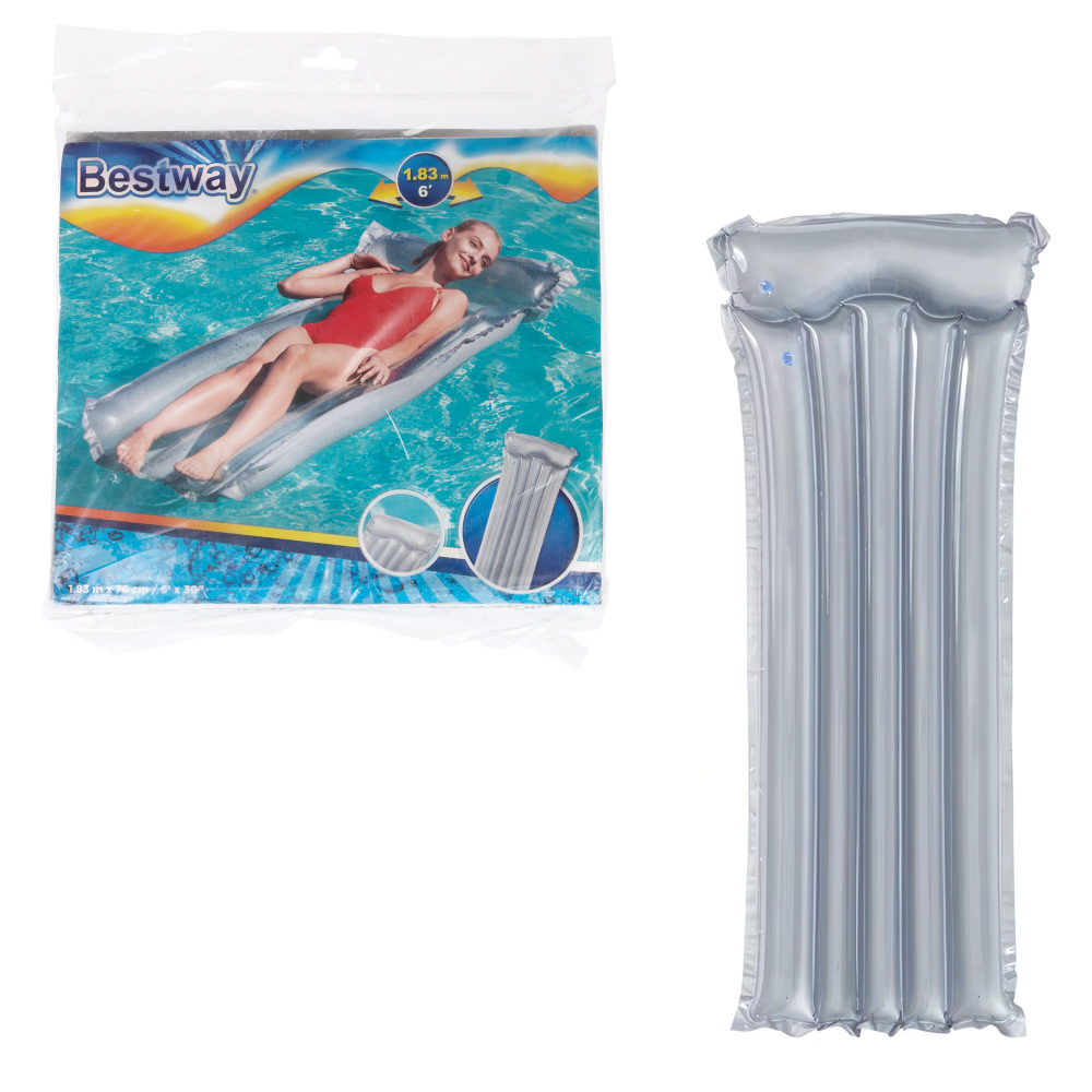 Надувной матрас для плавания Bestway 183 х 76 см, серый