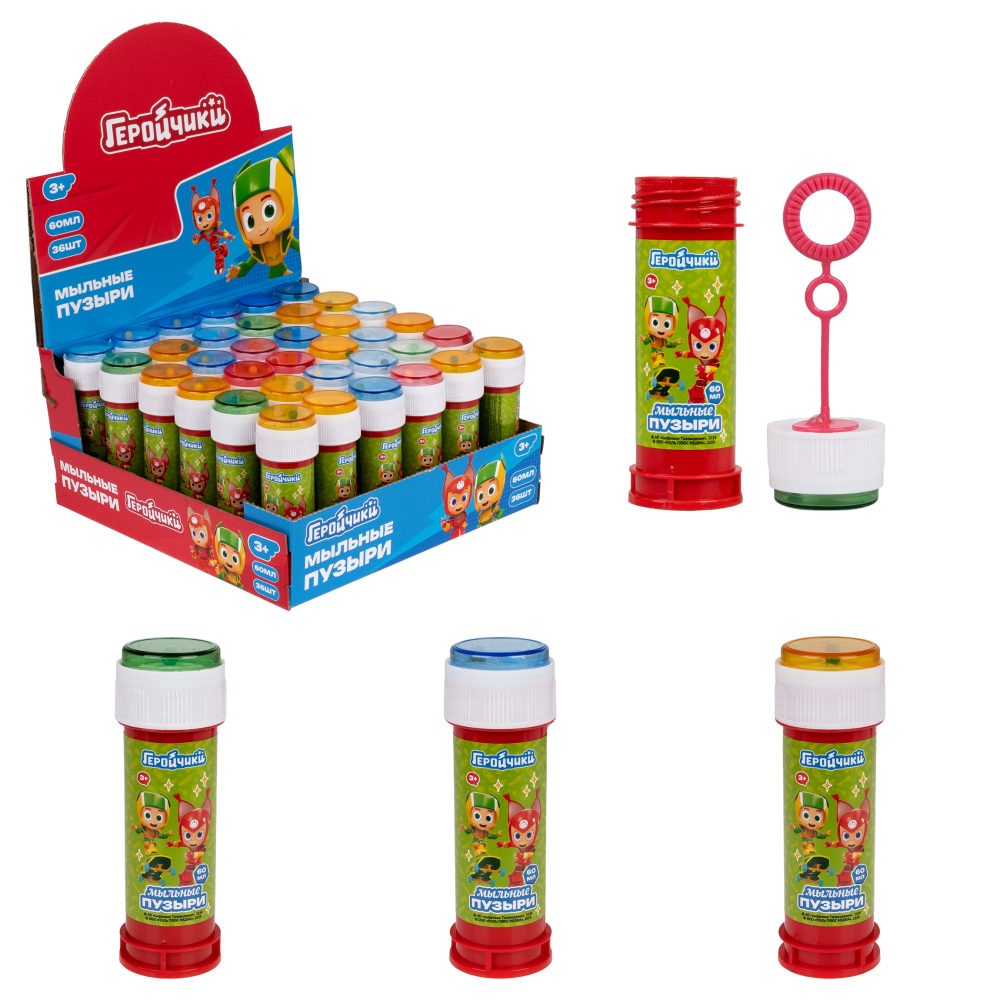 1TOY Геройчики, мыльные пузыри, 60 мл