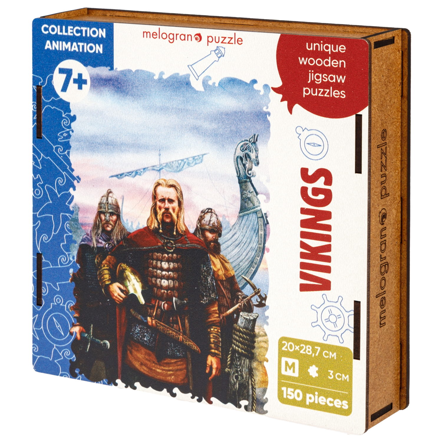 Деревянные пазлы Collection Animation Викинги, 150 деталей