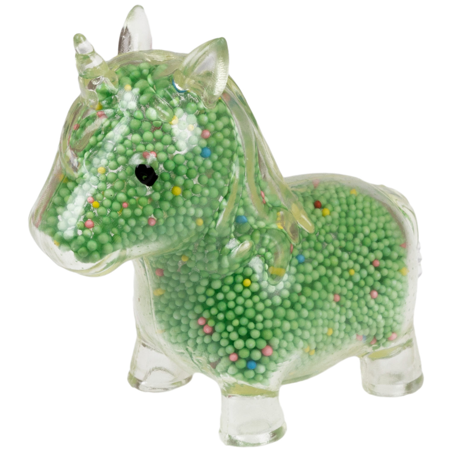 1toy Жмяка единорог с пенопластовыми шариками, 11х8 см, 4 вида в ассортименте
