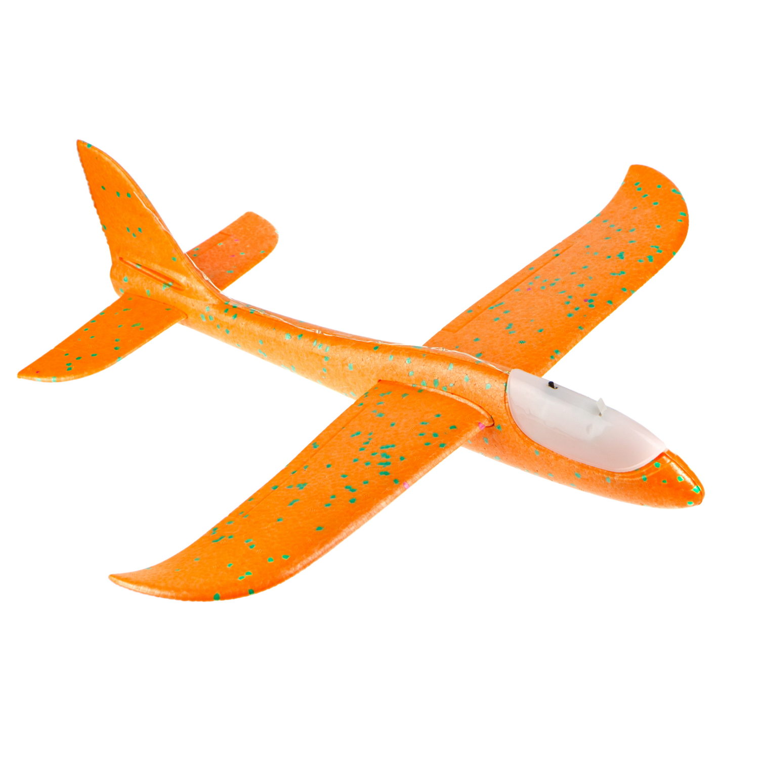 1toy глайдер из пенопласта, сборный, без механизмов, 46*47,5 со светом, пакет с хед., оранжевый