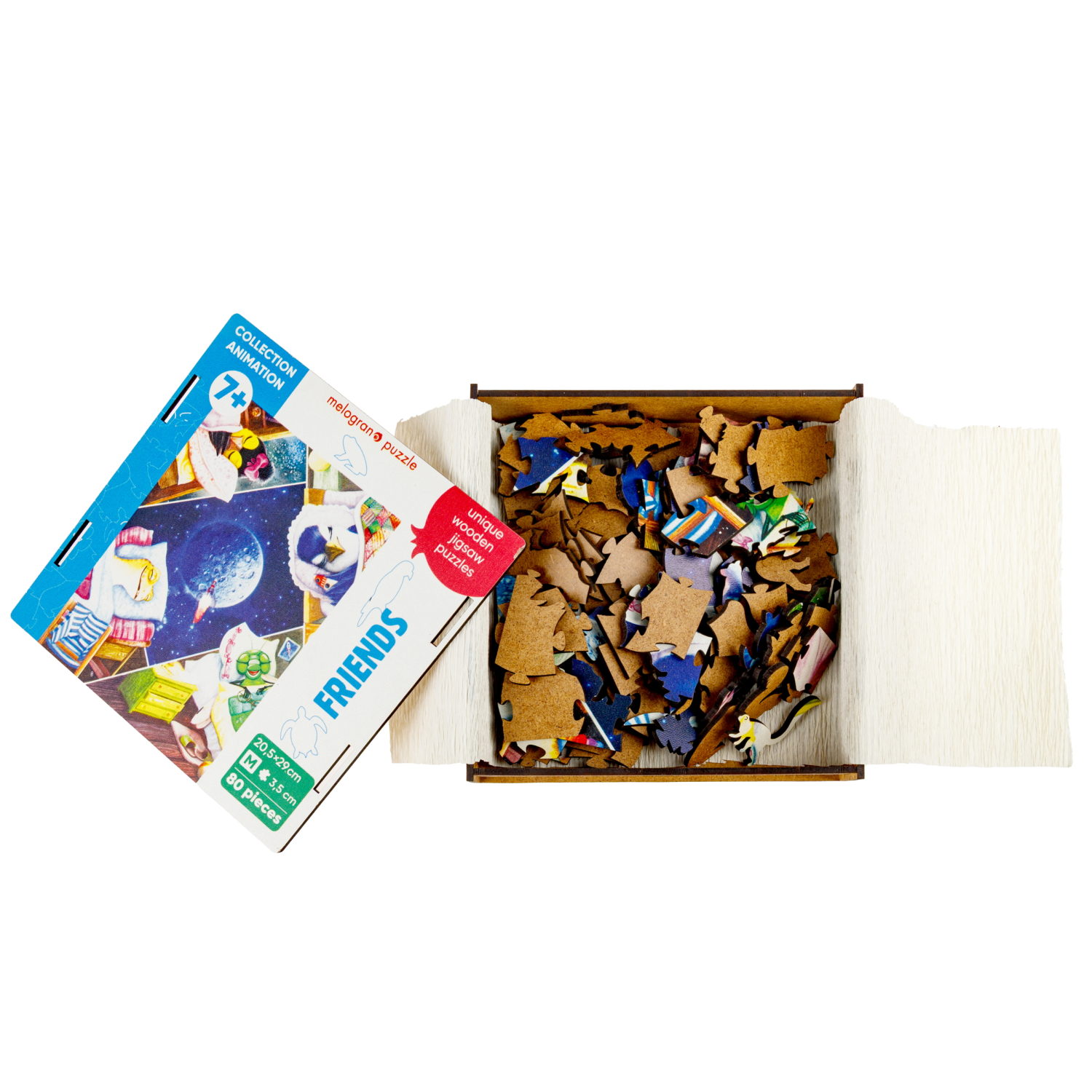Деревянные пазлы Collection Animation  Друзья, 80 деталей