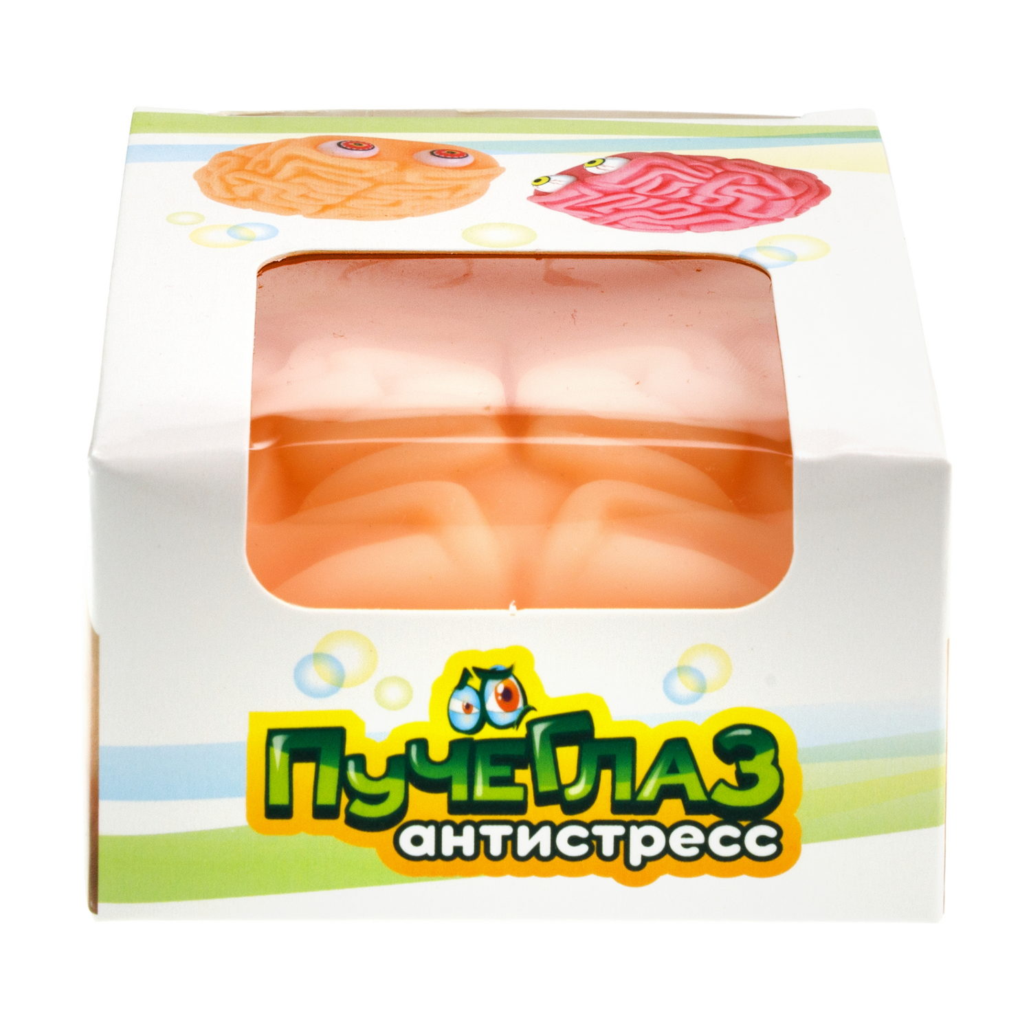 Игрушка антистресс для рук 1TOY пучеглаз Мозг, резиновая, мялка, жмякалка, для детей, для взрослого