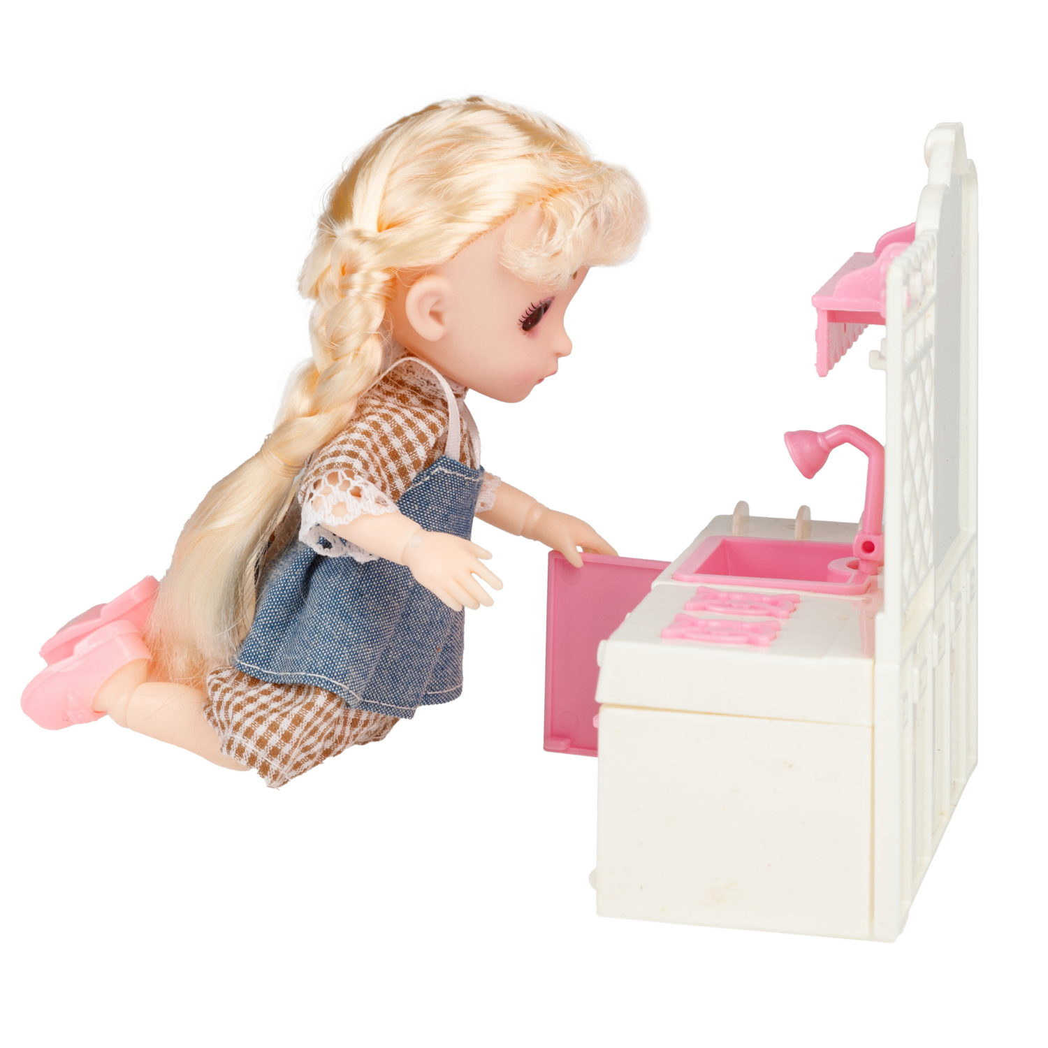 Кукла Alisa Kawaii mini, набор "Кухня", 15,2 см