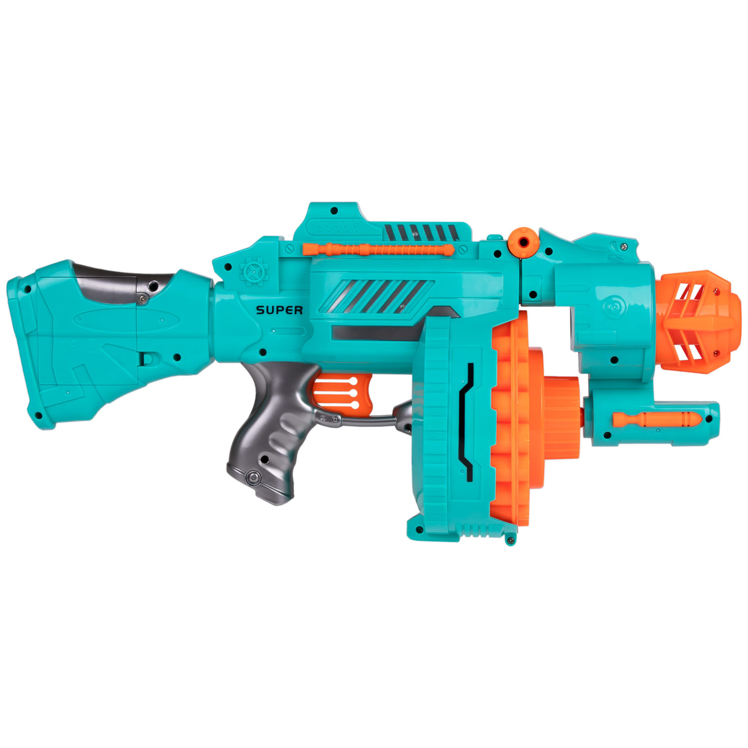 1toy Funmax "A72" бластер электрический, барабан на 20 выстрелов, 40 снарядов с присосками