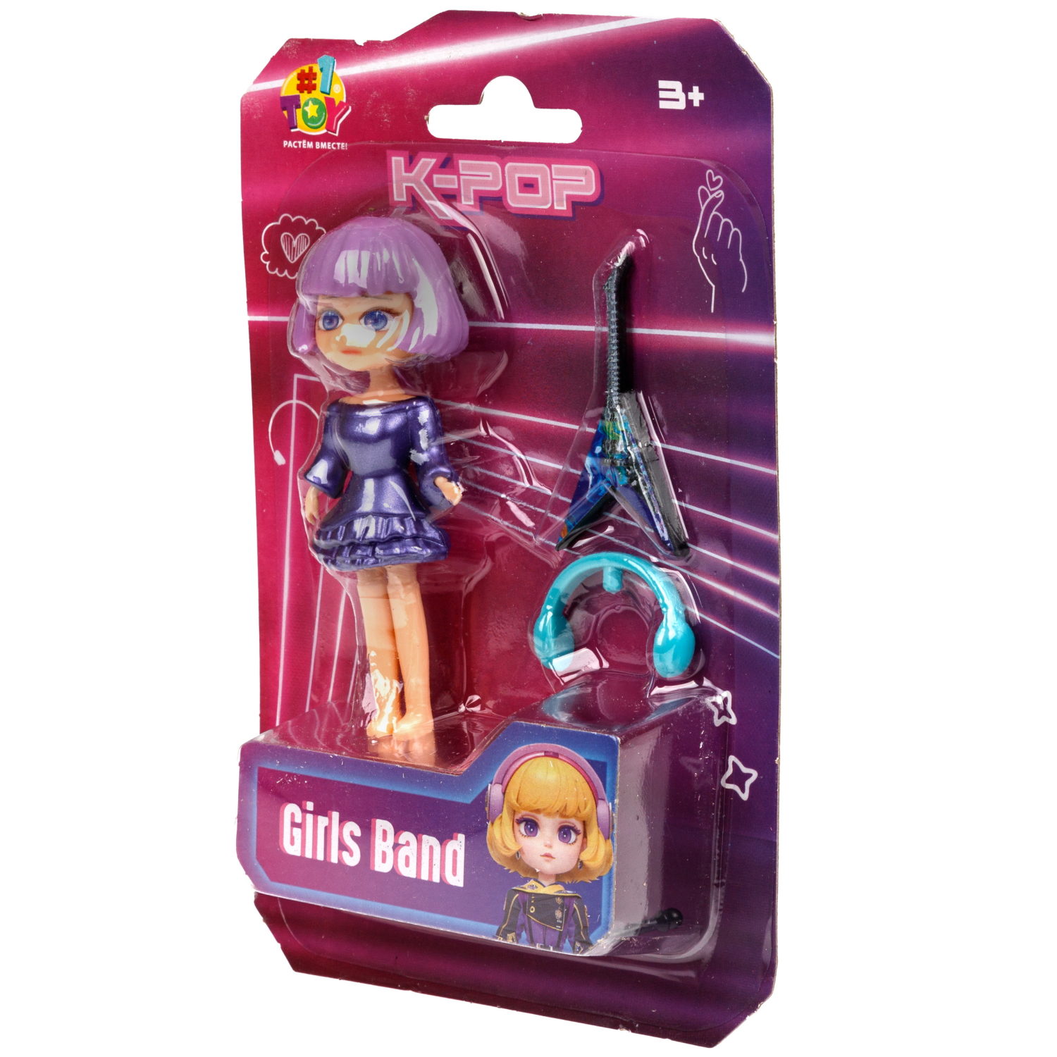 Кукла 1TOY K-POP Girls band с музыкальными инструментами, 30 видов в ассортименте