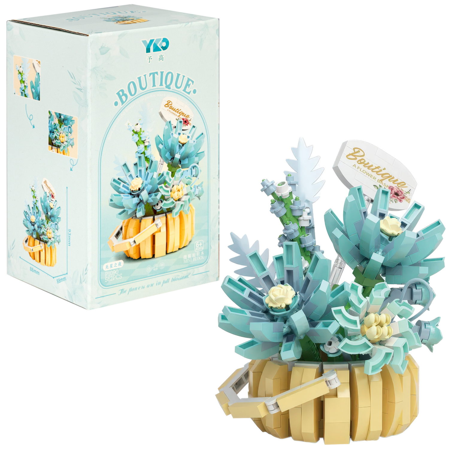 Конструктор 1TOY Blockformers "Голубые цветы", 562 детали