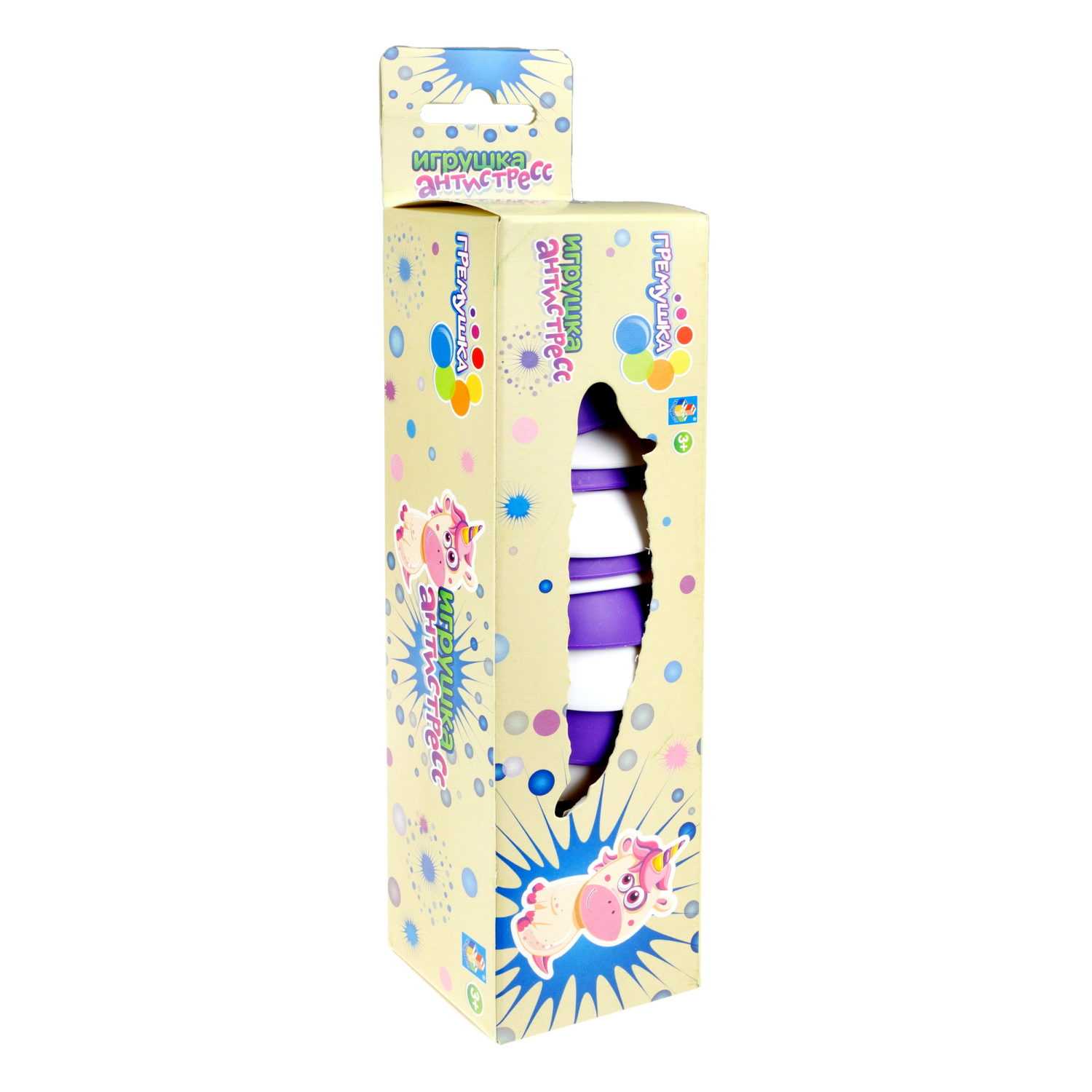 Единорог 1TOY Гремушка, 3 цвета в ассортименте