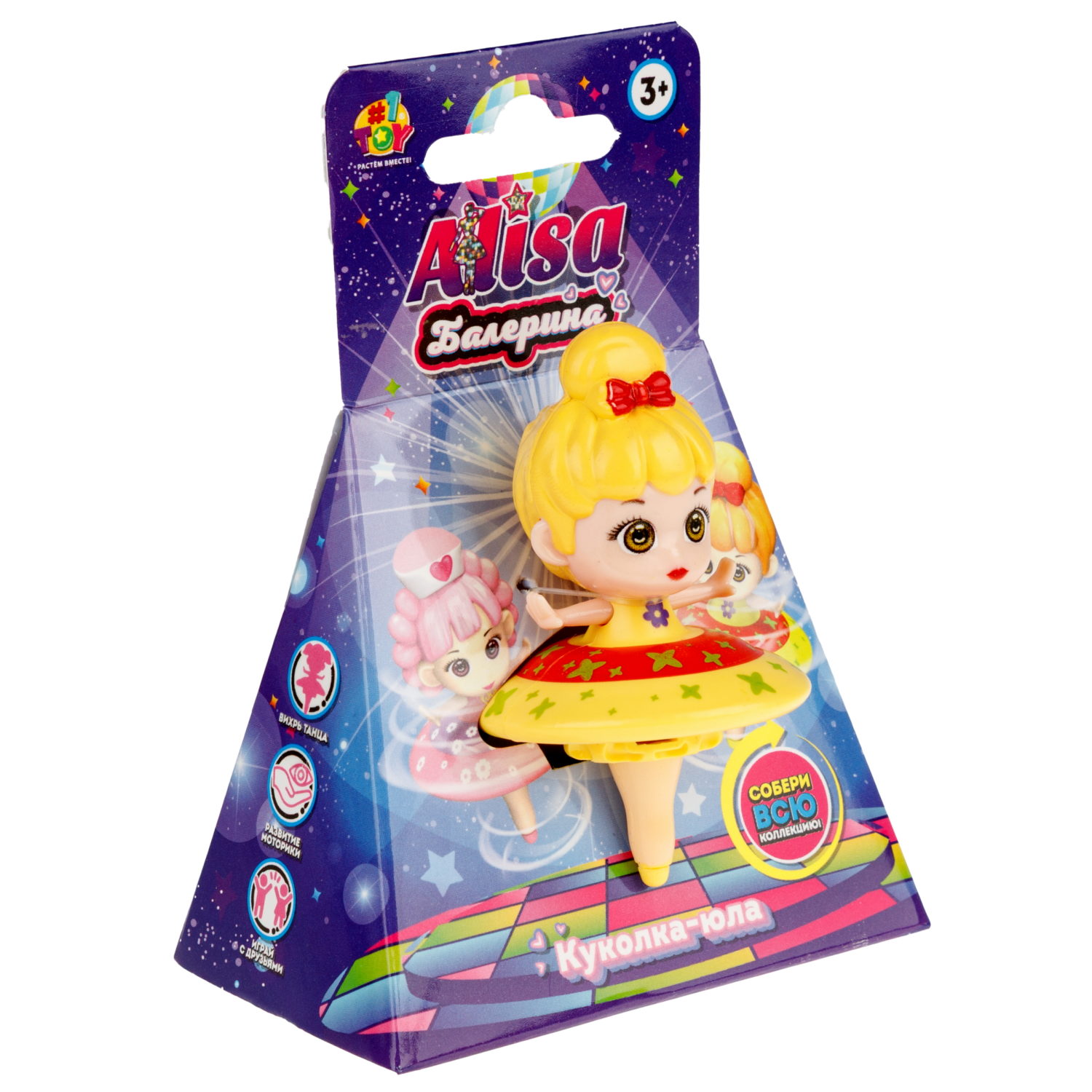 Крутящаяся куколка 1TOY Алиса Балерина, в ассортименте
