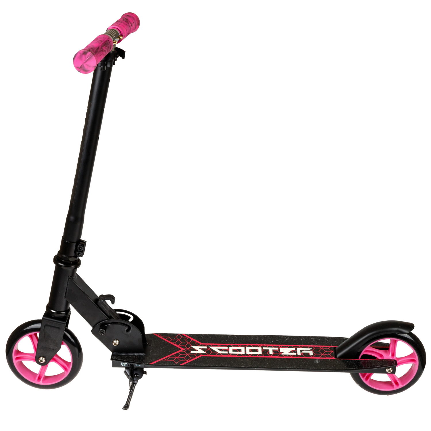 Самокат Navigator, 2-х кол. PU 2х145 мм, складной, TPR грипсы, , черный