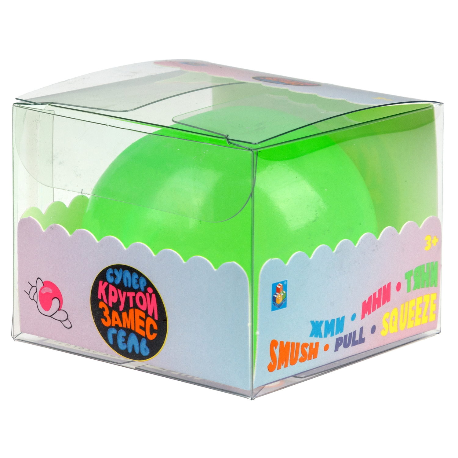 1toy Крутой замес Супергель шар матовый, 6 цветов в ассортименте, 6 см