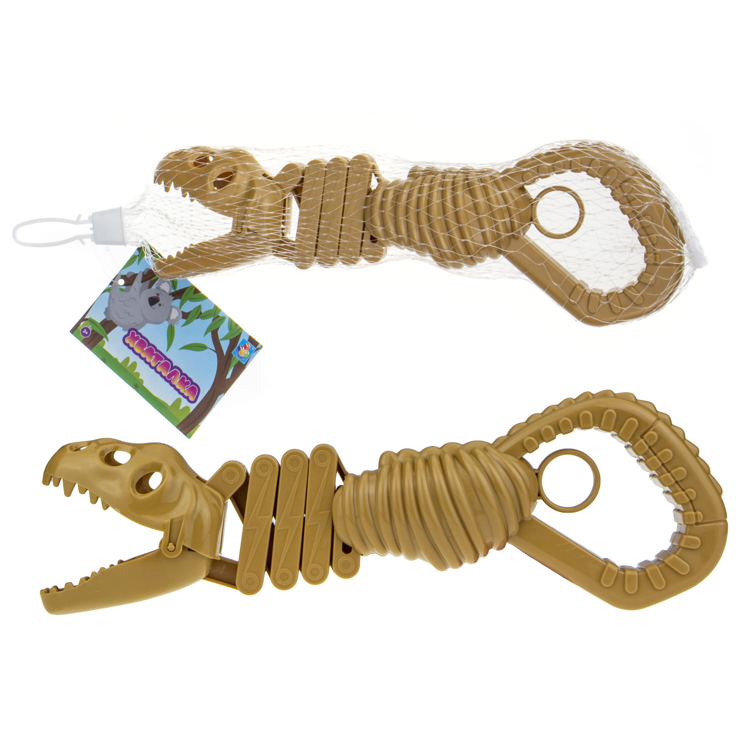 1TOY Хваталка в виде головы животного 20см.,6 видов на выбор