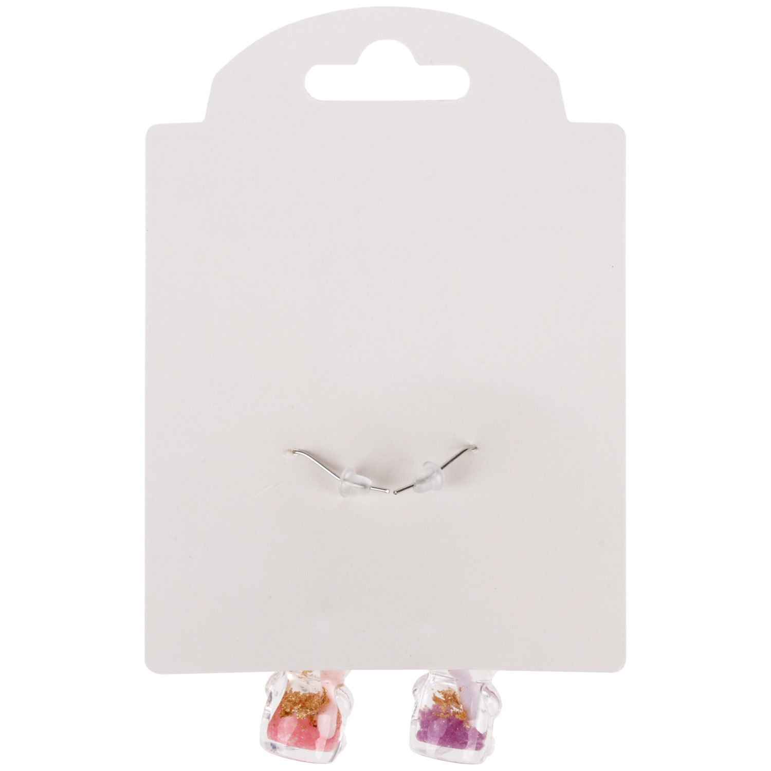 Серьги Lukky Fashion "Мишки-коктейли с трубочкой" с подвесками, пластиковые