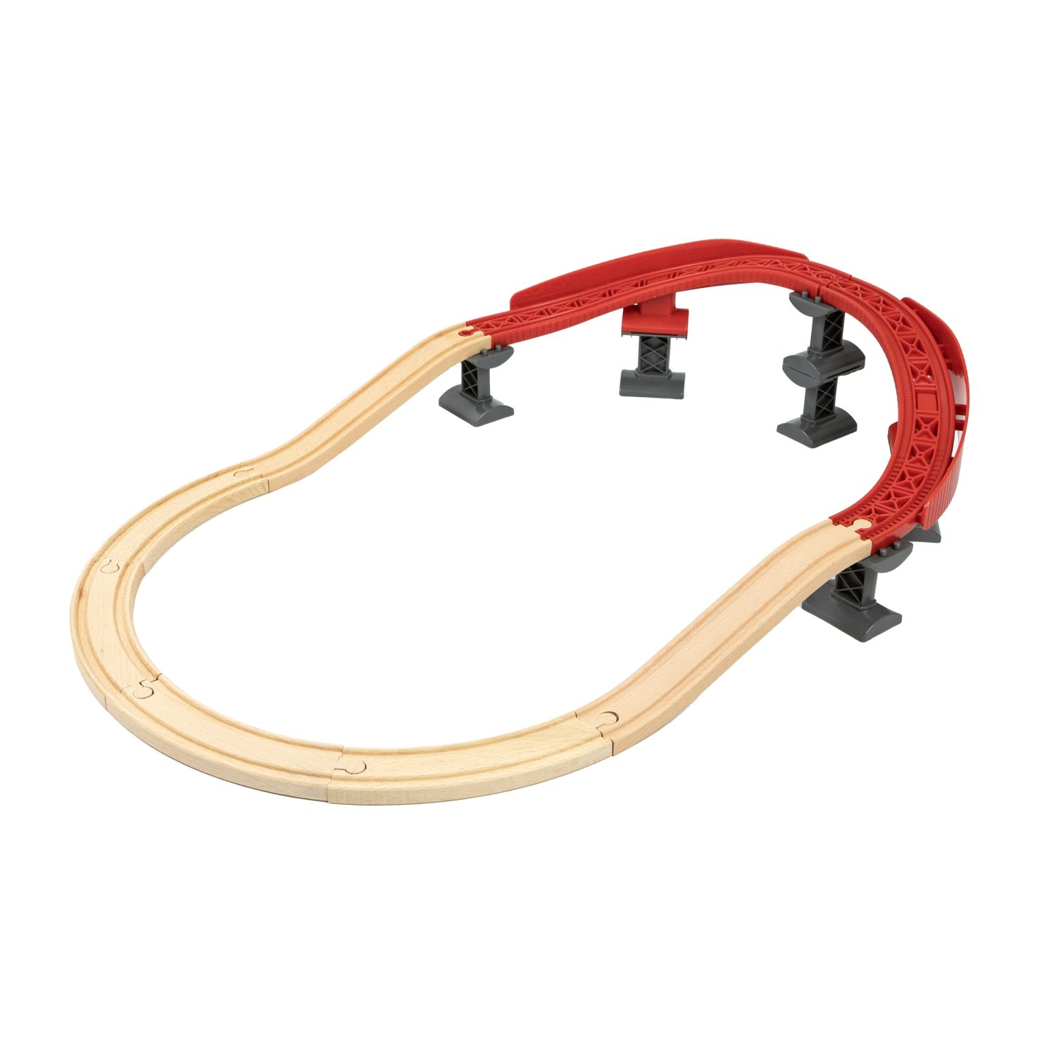 Рельсы для деревянной железной дороги BRIO Ascending Curves, 16 элементов