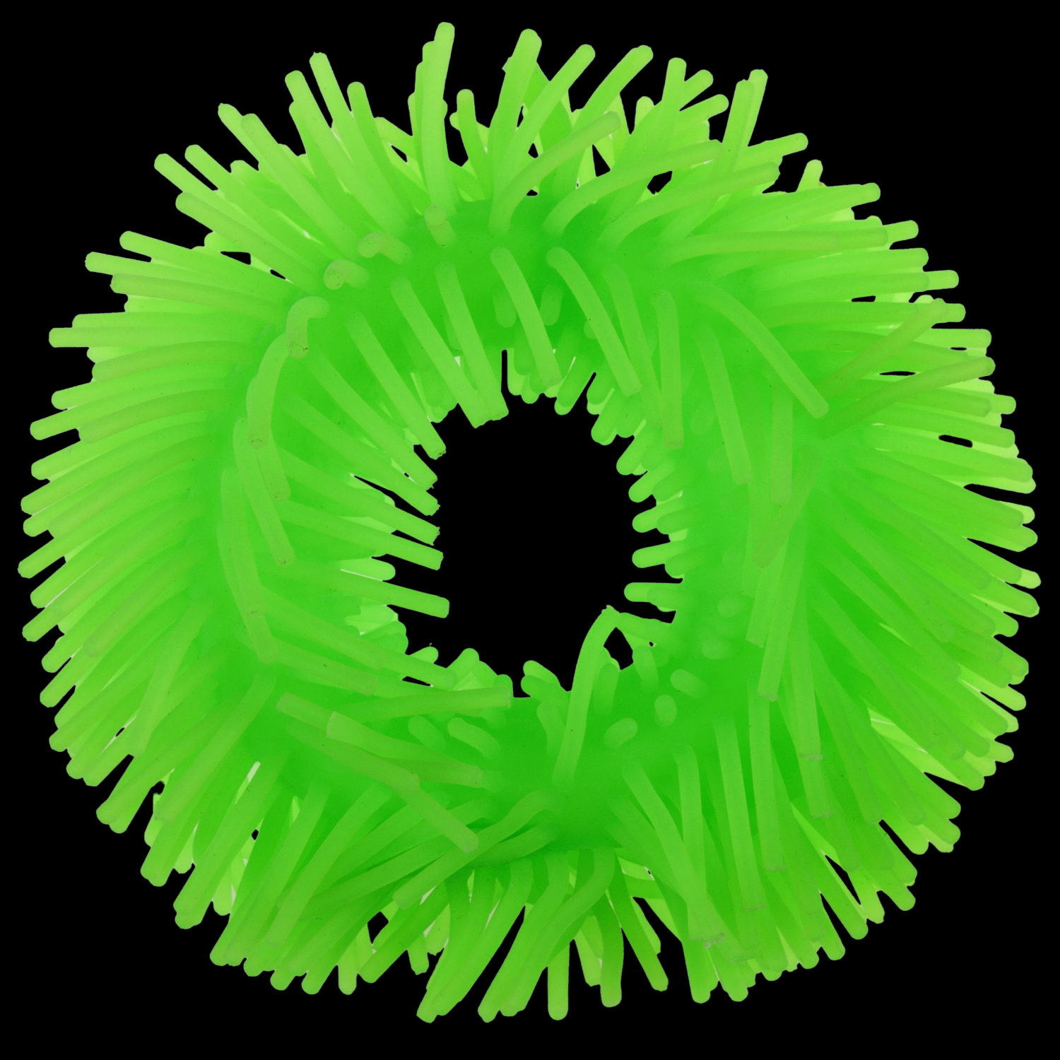 1TOY эластичный браслет-антистресс ЛАПША, однотонный, светится в темноте, 3 вида в асс.