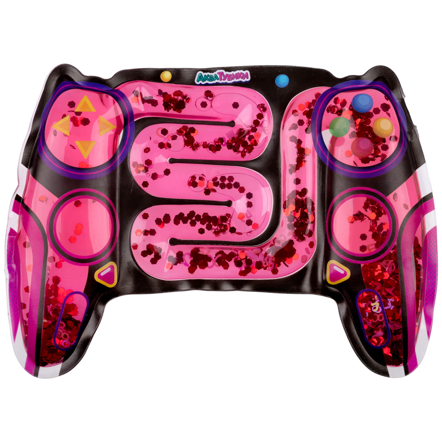 Акватубики 1TOY Геймер: Джойстик красно-чёрный, антистресс переливайка