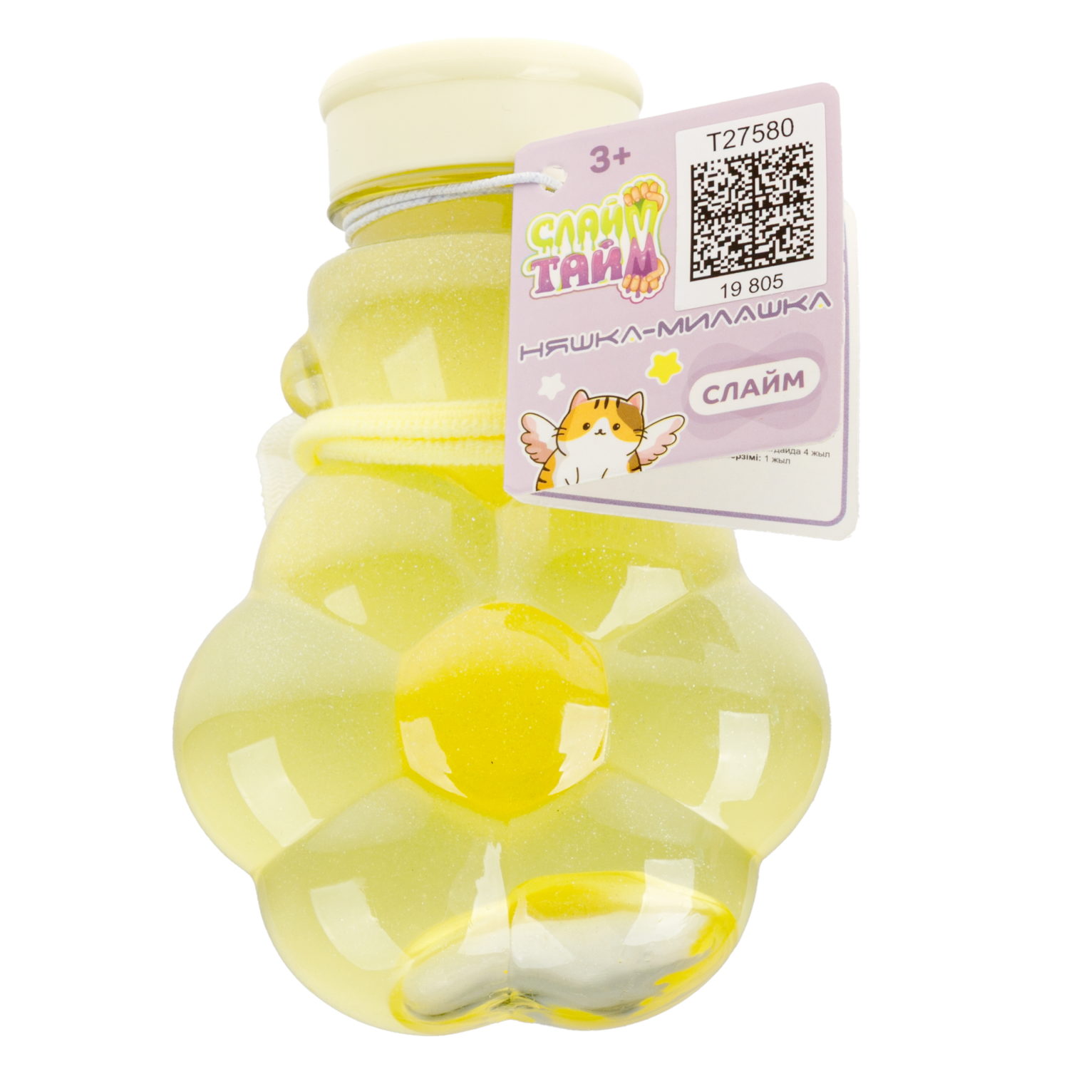 Антистресс-игрушка 1TOY  Слайм цветок в банке, 8,3х4,7х12,4 см