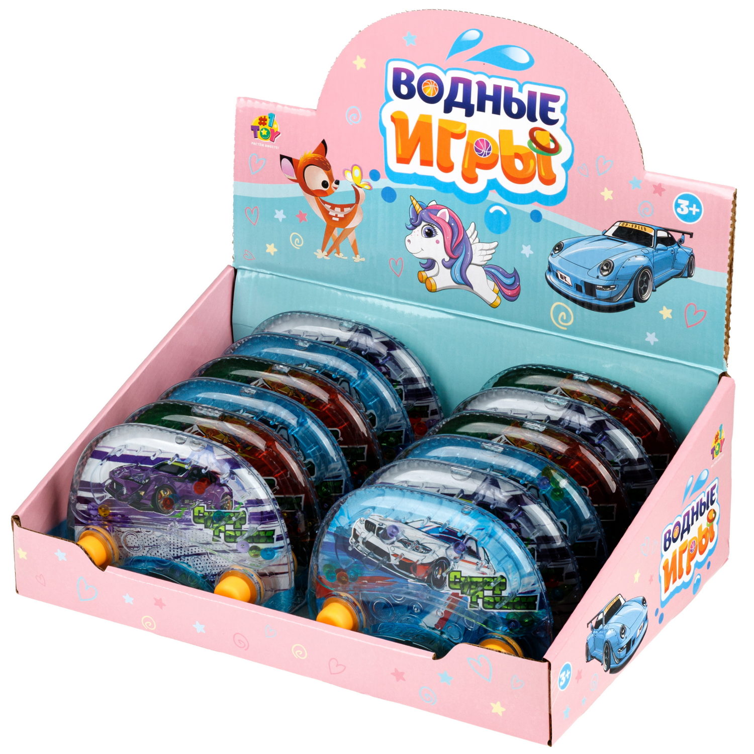 1TOY Игра с водой Джой Гонки, 3 вида в ассортименте