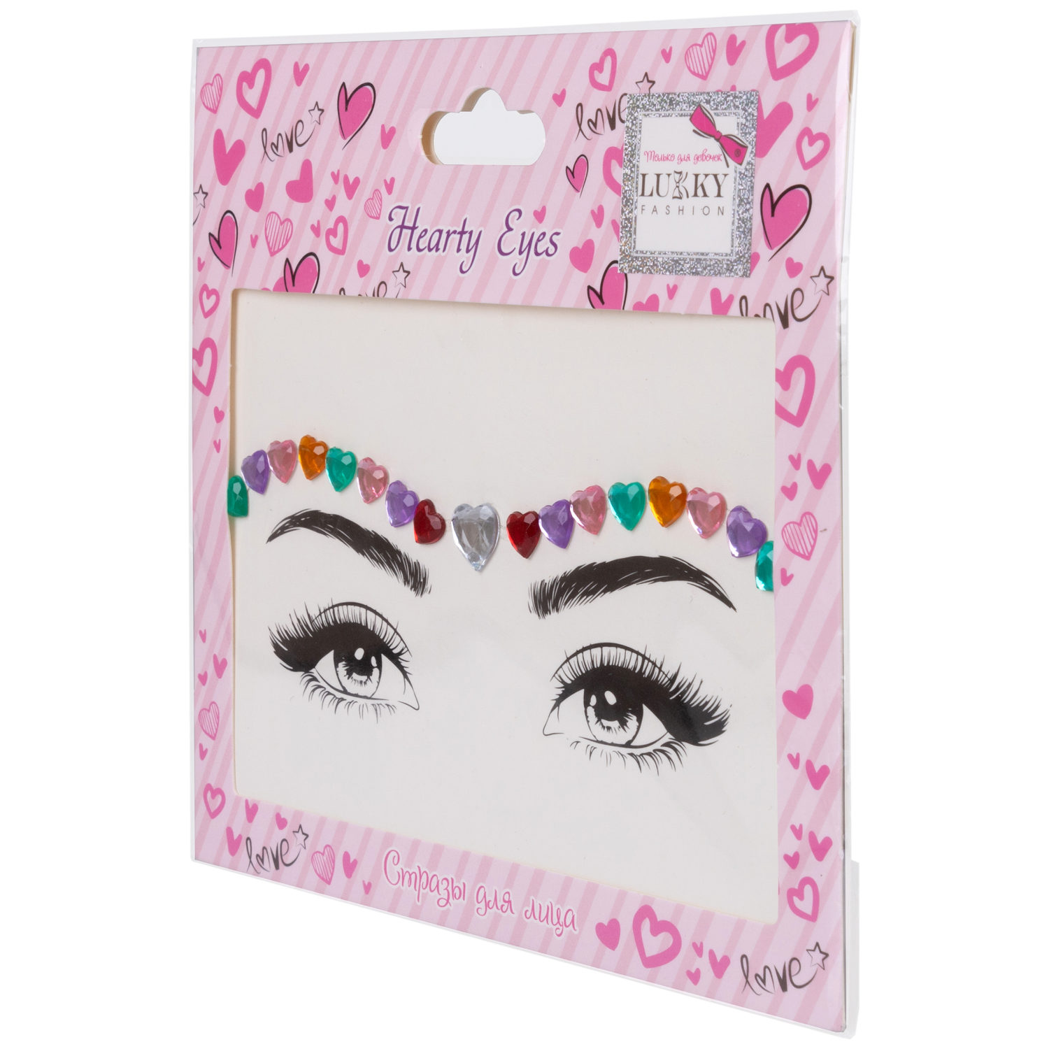 Lukky Fashion Love Collection стразы для лица Hearty Eyes,16,5х15,5 см,карта, пакет