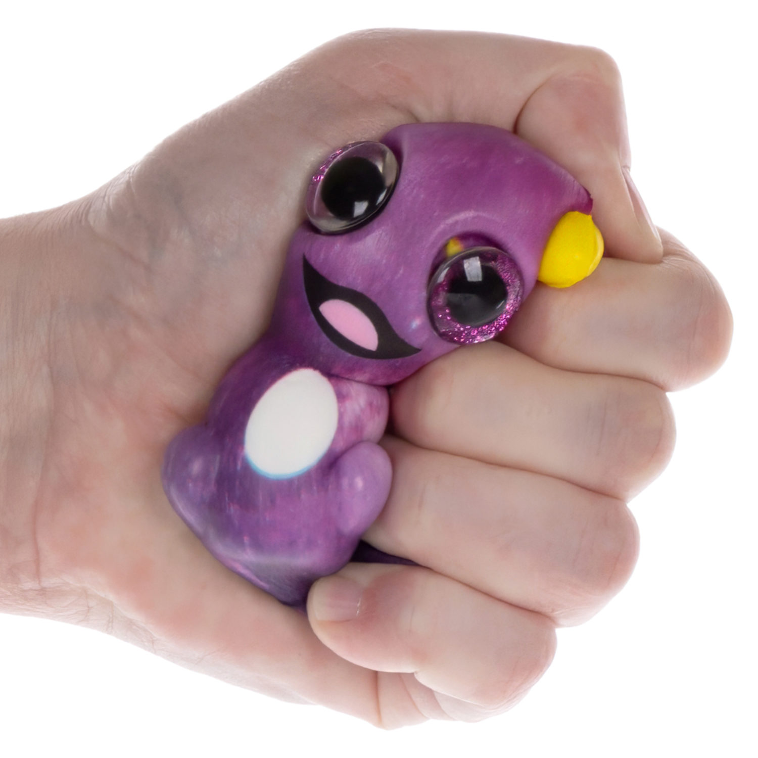 Глазастый сквиш 1TOY Аксолотль, игрушка-антистресс для рук, жмякалка, 9х7,8 см